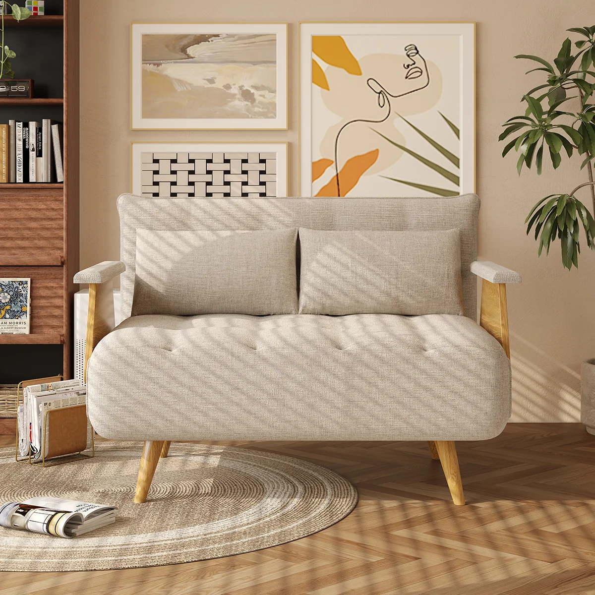 NÓVORA CASA 3-en-1 plegable sofá sillón cama con reposabrazos– 3 tamaños disponible