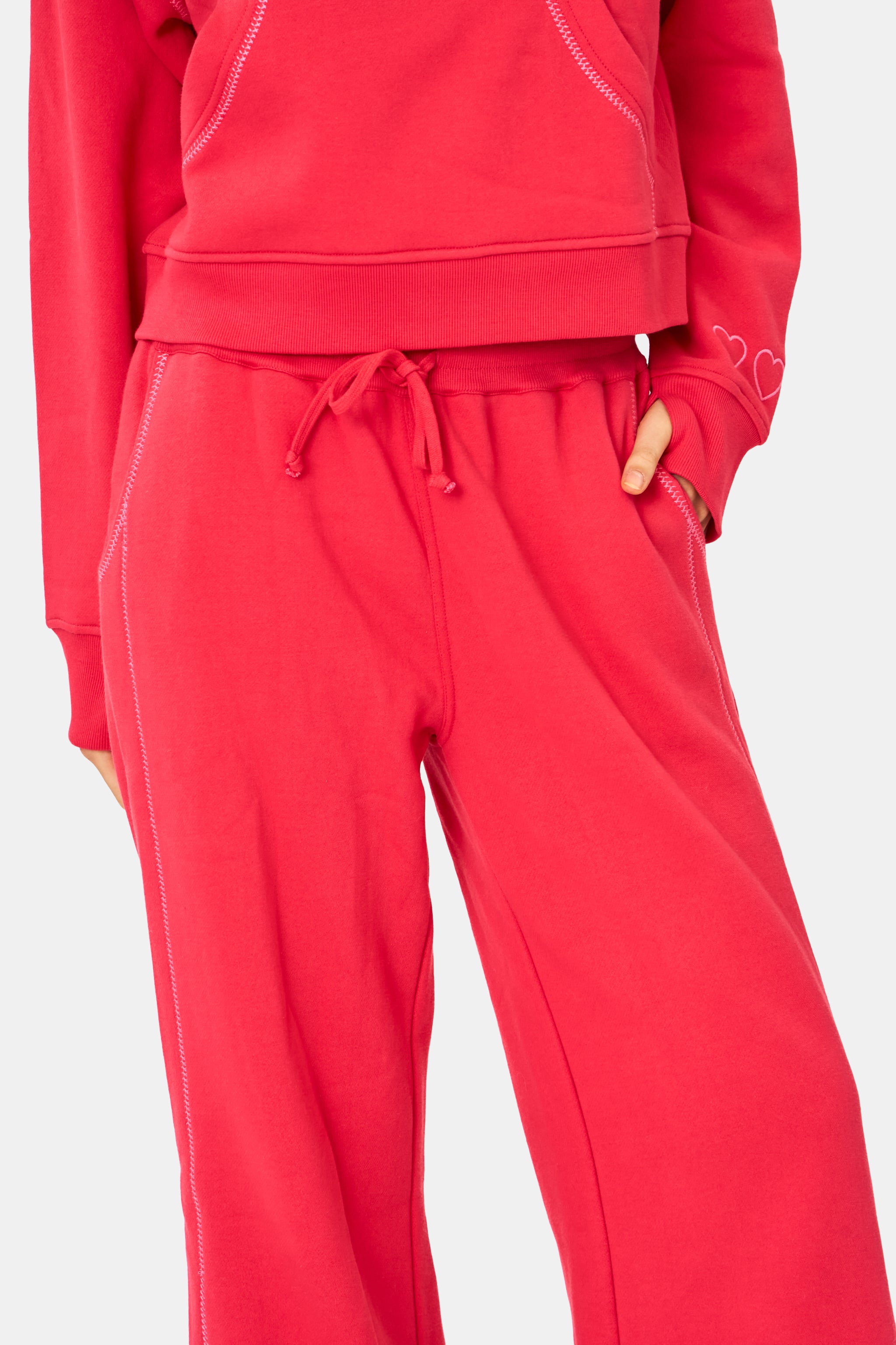 Hearts Embroidered Turner Pant