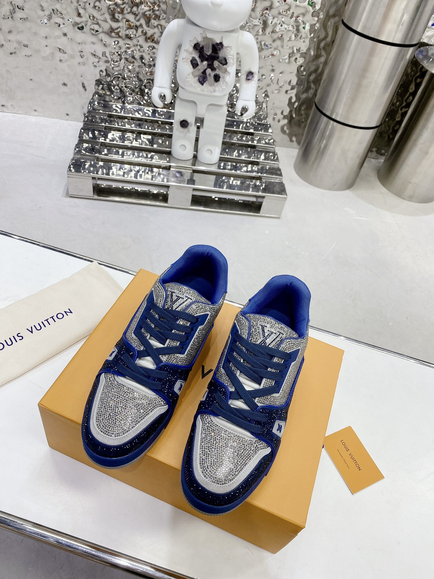 Louis Vuitton LV Trainer Diamond Sneaker Size 36-46