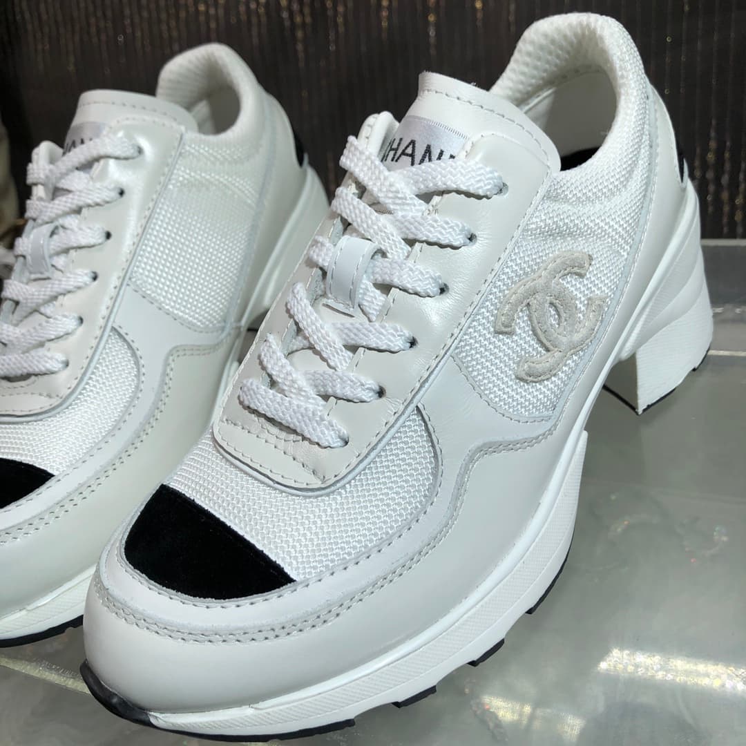 Chanel Sneakers Mixed fibers shiny calfskin suede calfskin Women