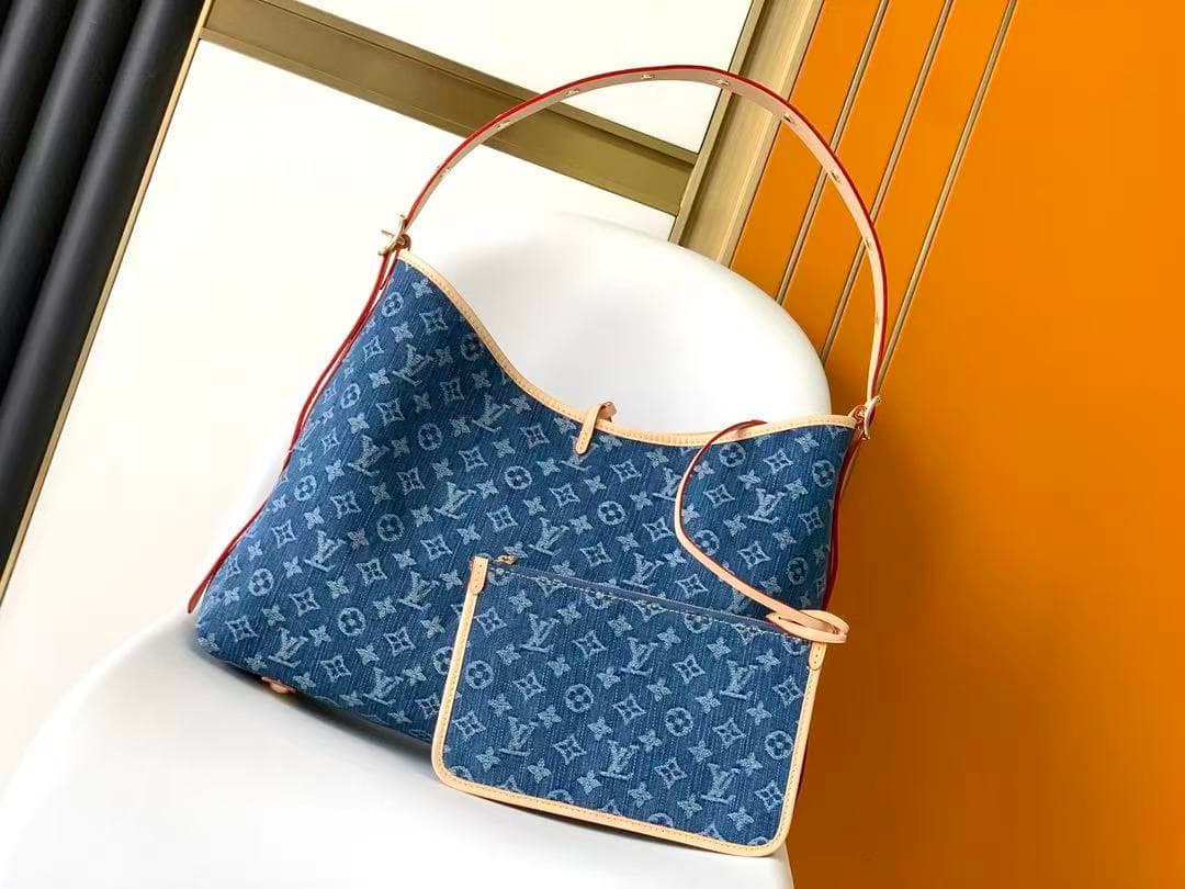 Louis Vuitton CARRYALL MM Monogram Denim M46855 High