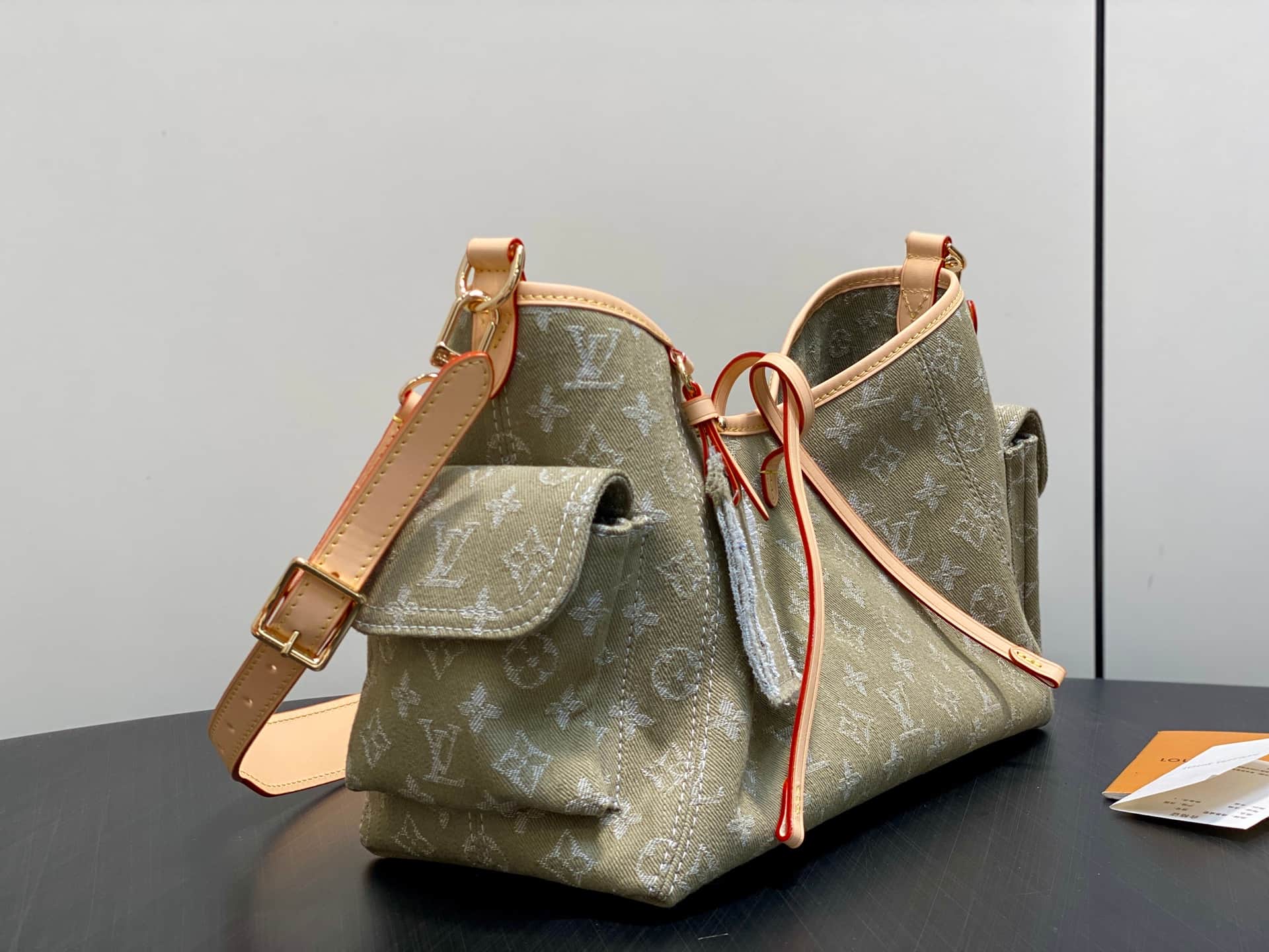 Louis Vuitton Carryall Cargo PM Monogram Khaki Denim M27623 High
