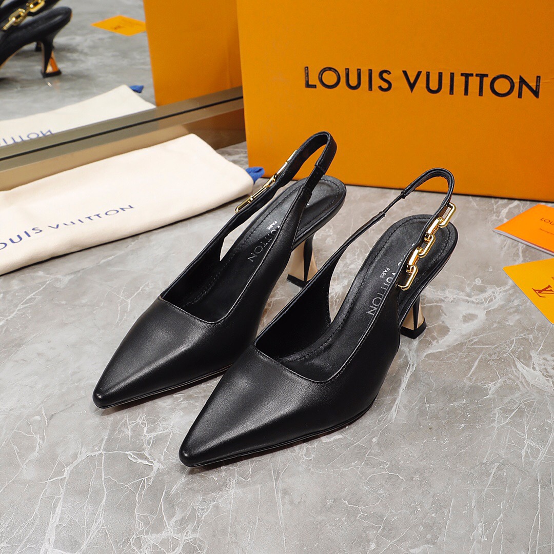 Louis Vuitton Sparkle Slingback Pumps Size 35-41 3-Color