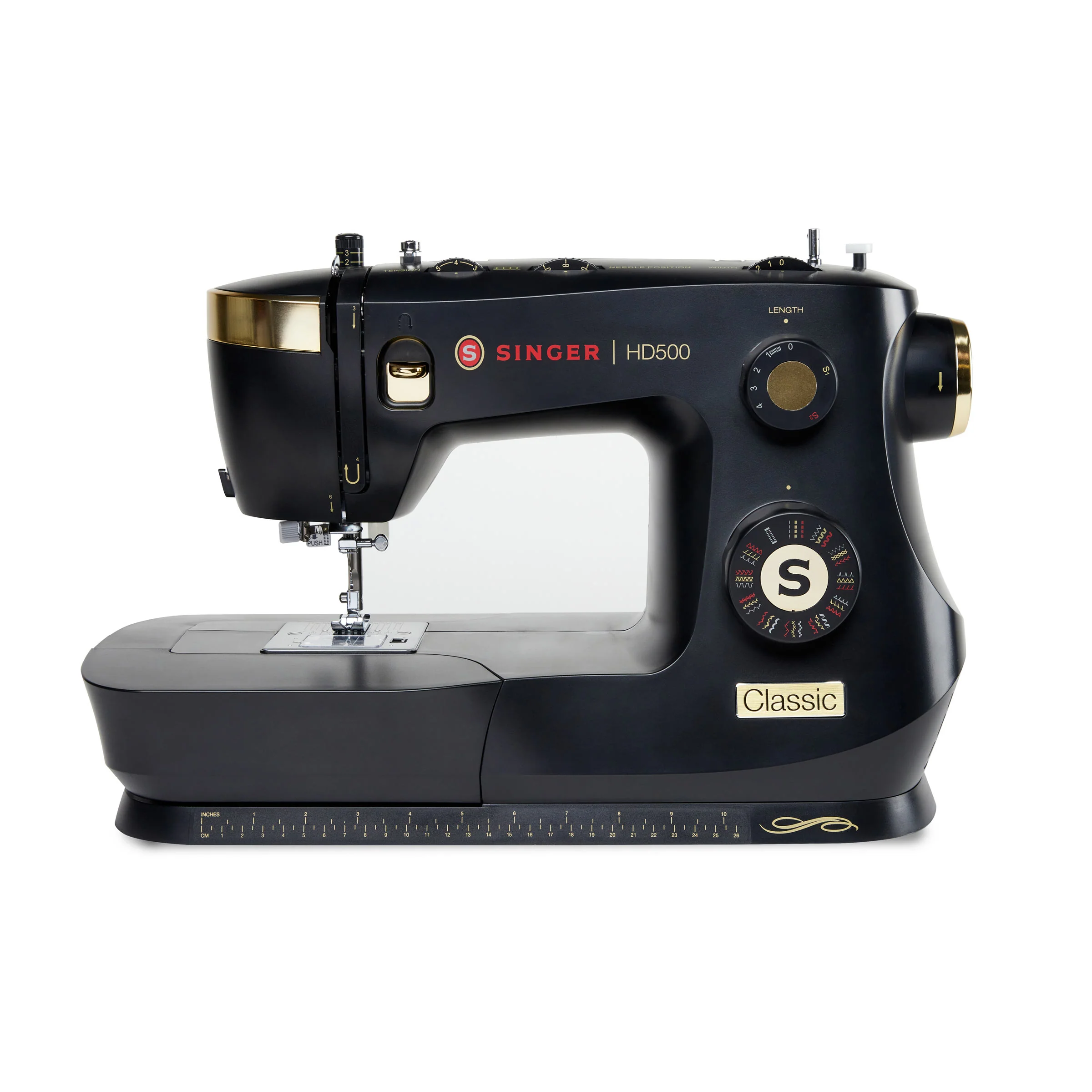 SINGER® HD500 Classic Black Sewing Machine & Hard Carrying Case Bundle