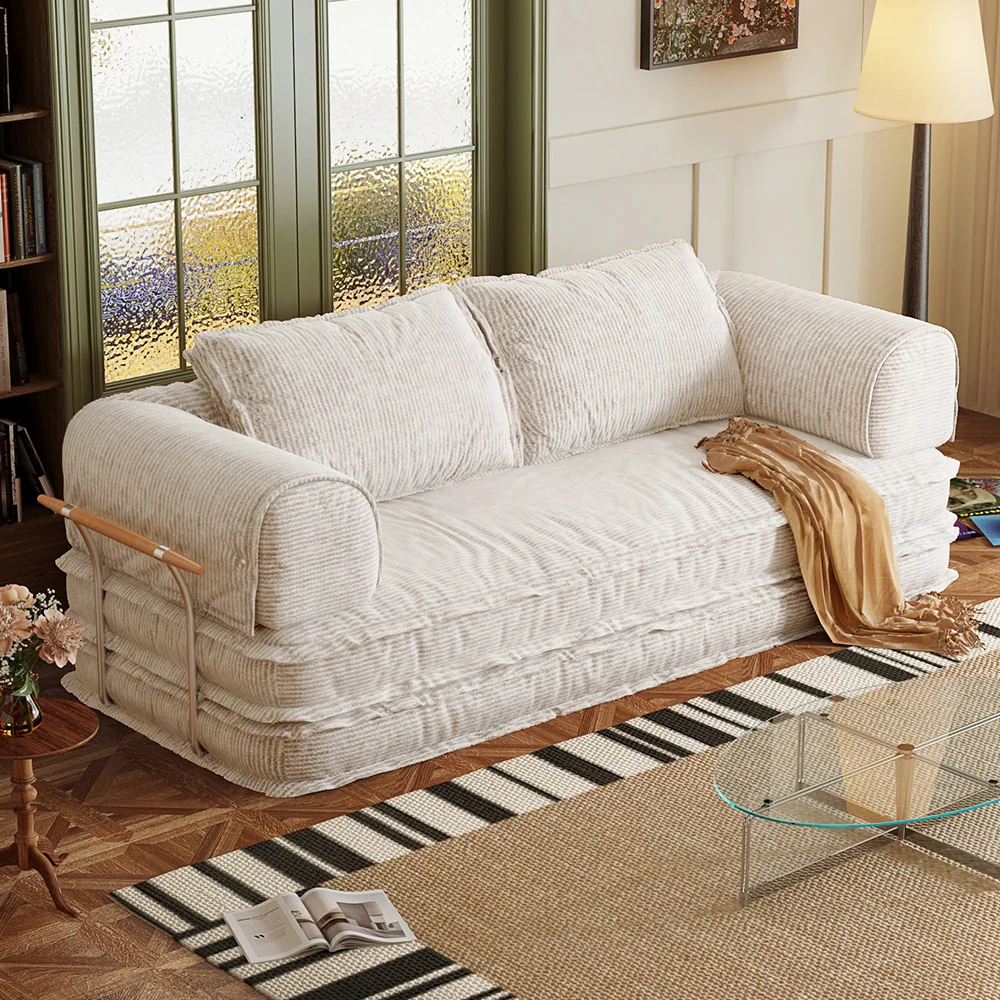 NÓVORA CASA libremente personalizable modulable Futons Plegable piso sofá cama cama sofás con pana tela