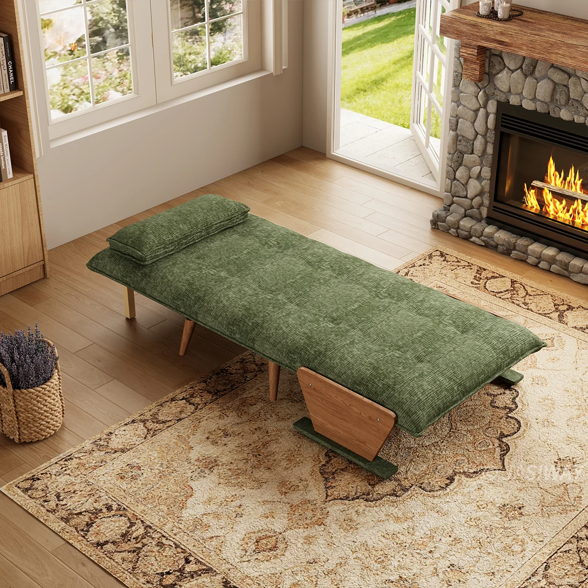 3-en-1 Lino de algodón cama sillón| diario comodidad