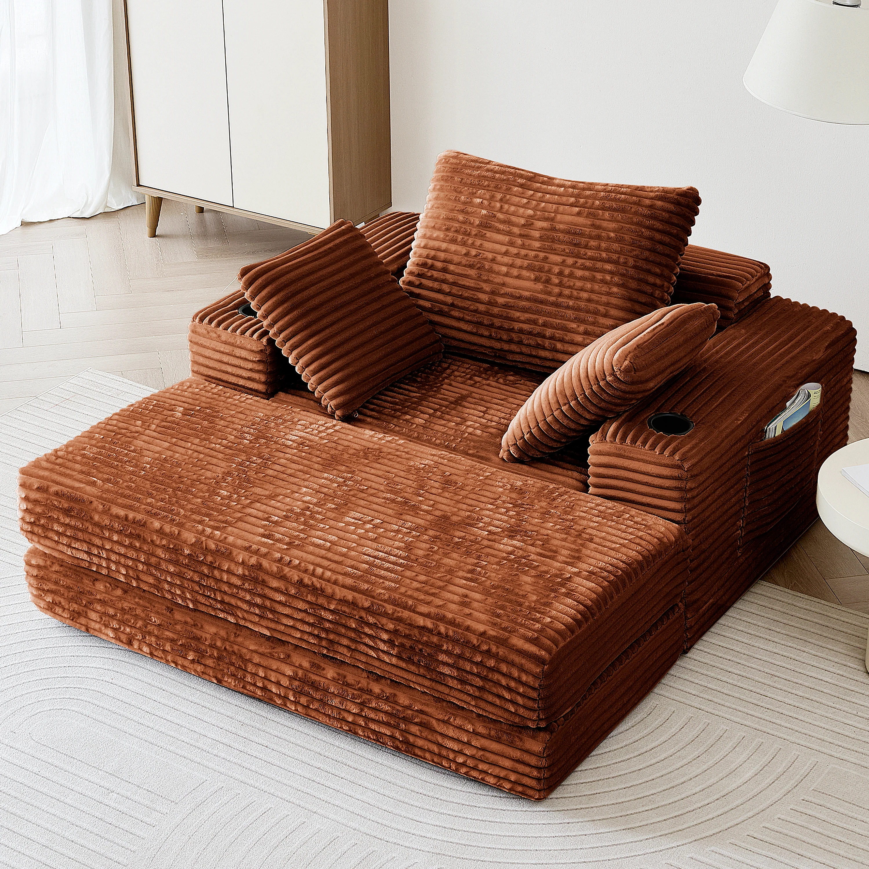NÓVORA CASA 53.5” Moderno extragrande diván descanso Sofá cama