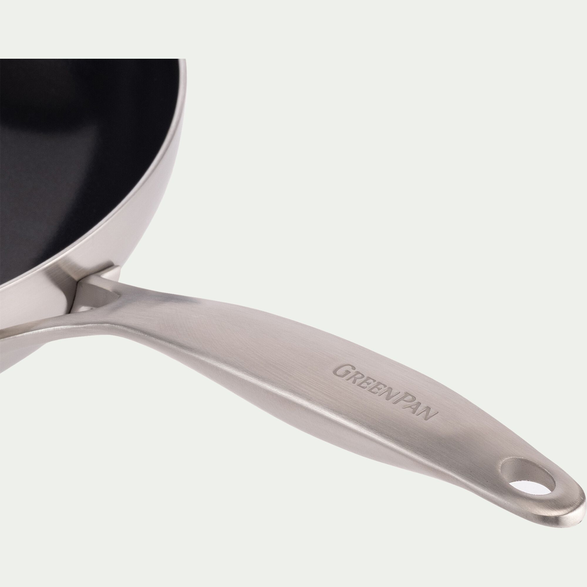 GENEVA - Wok en inox et céramique D28cm - gris métallisé