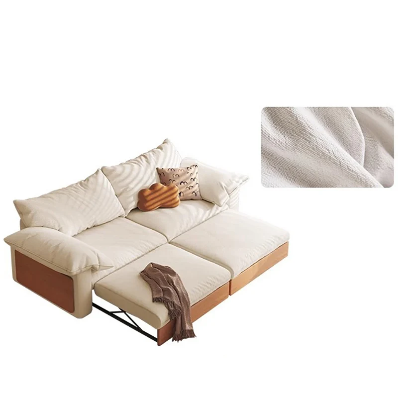 NÓVORA CASA Japandi extraíble extraíble Sofá cama con tres tela opciones disponible