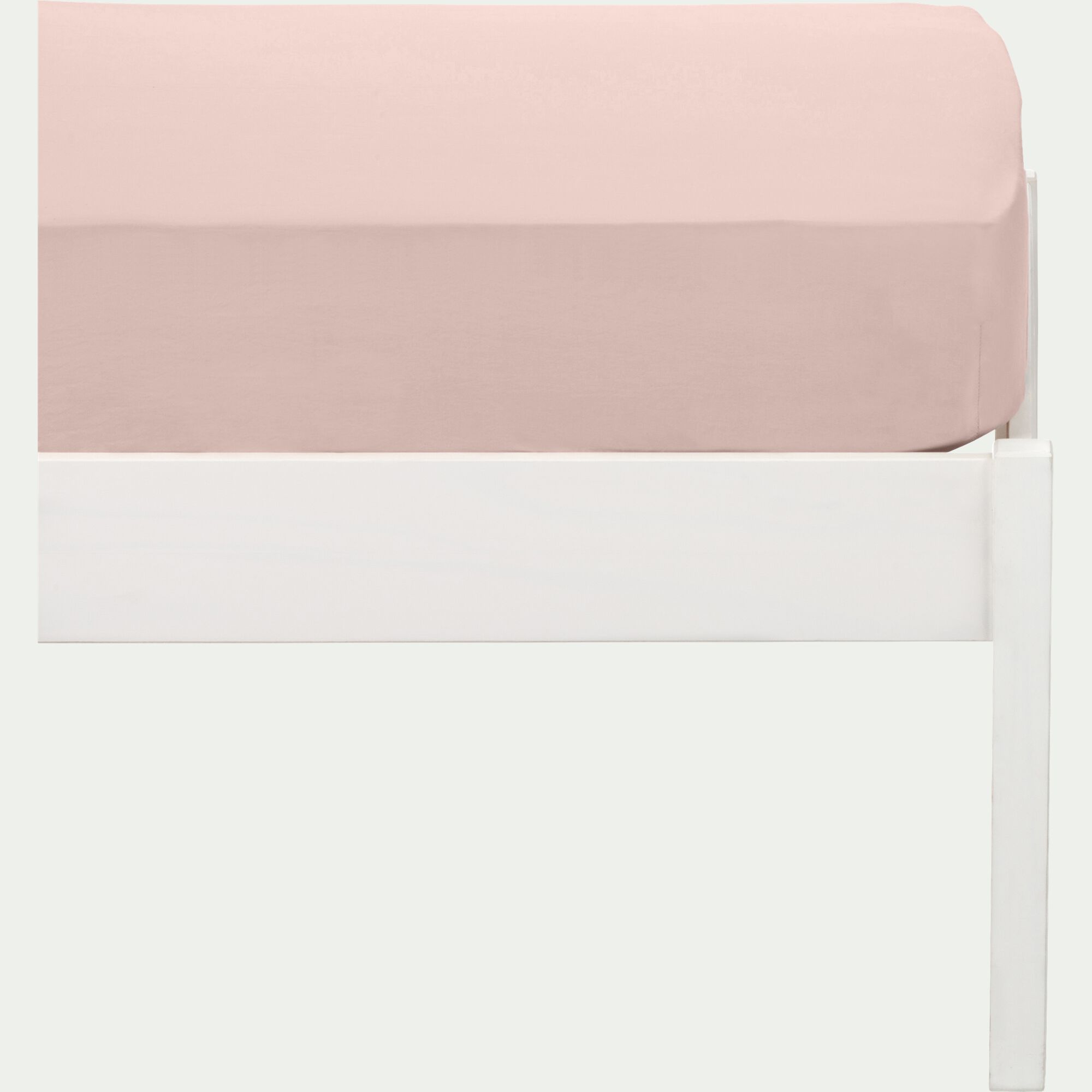 CALANQUES - Drap housse enfant en coton 90x140 B15cm - rose rosa