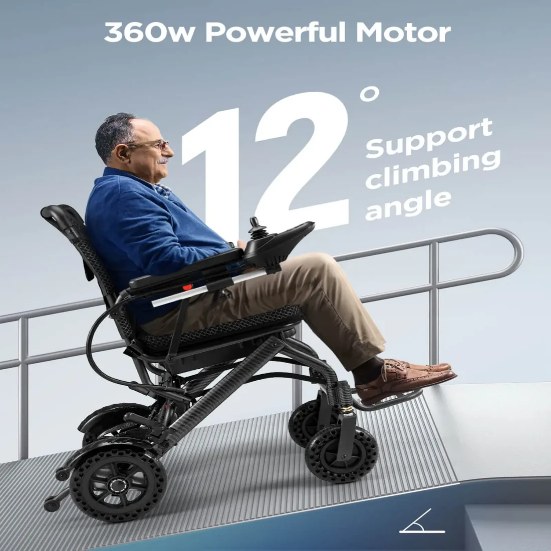 New Upgrade Verpal Airline Approval Lightweight Foldable Electric Wheelchair A03D (Travel-Ready)