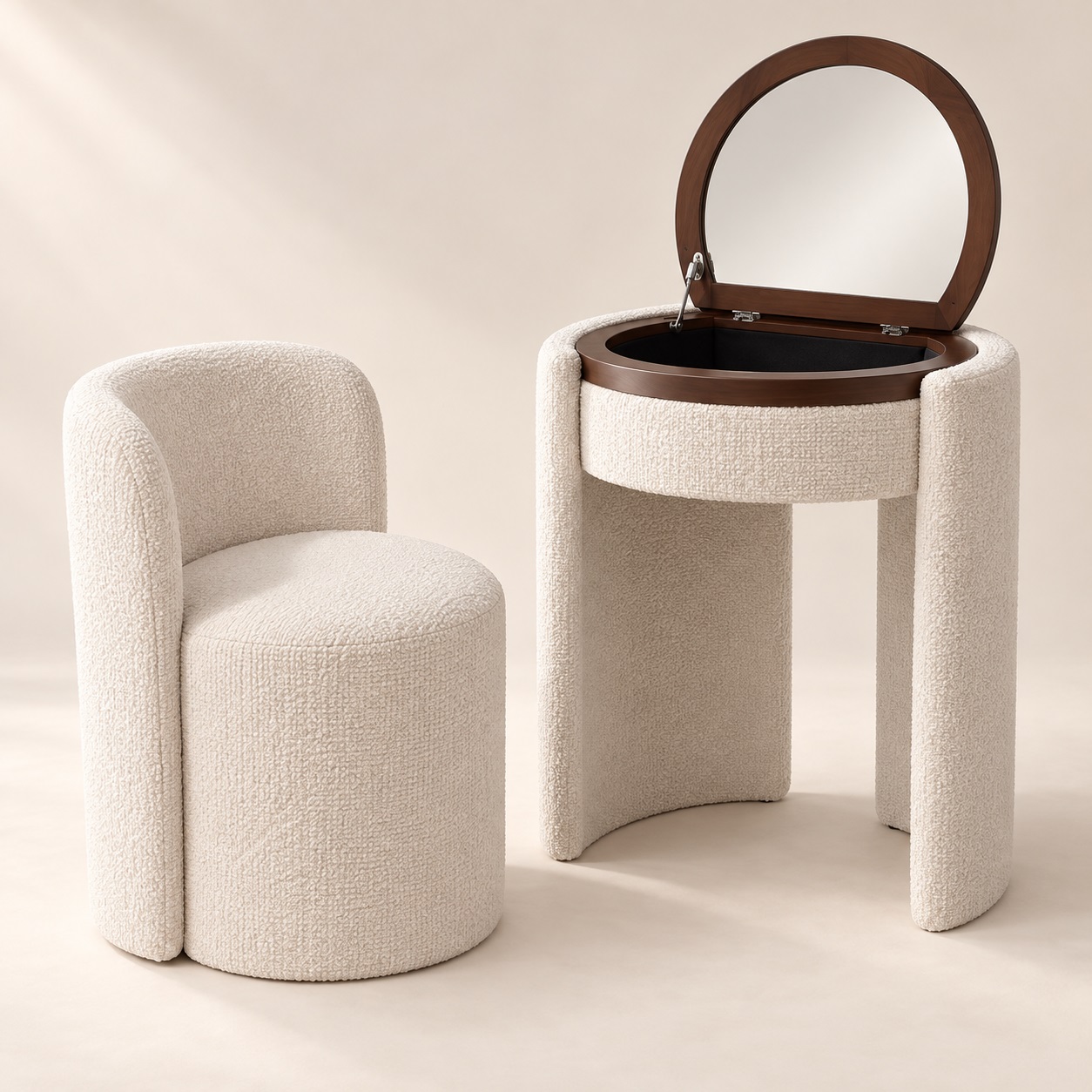 Paquete Dúo Favorito: tocador Nébula y silla tapizada