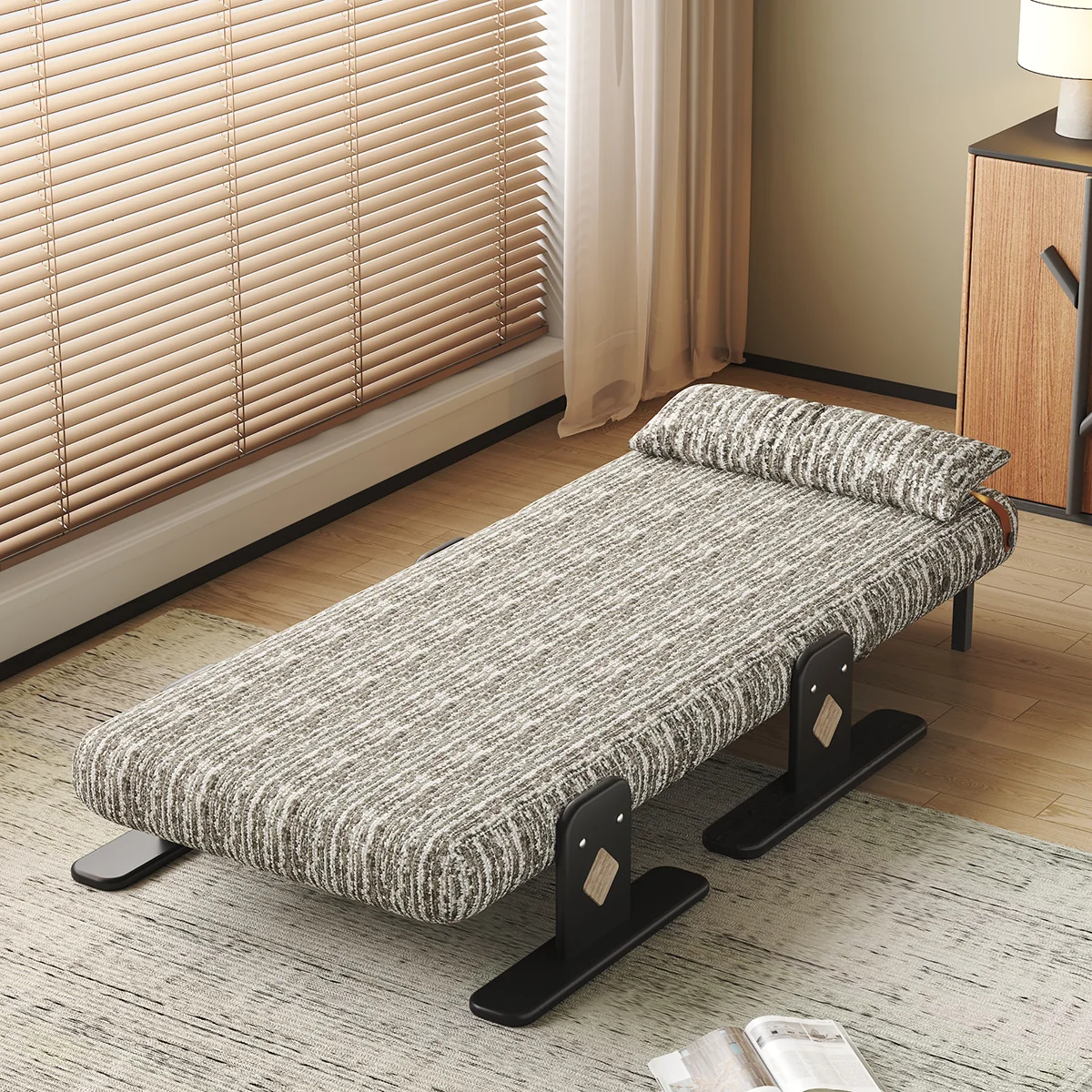 NÓVORA CASA Chenilla decorativo Sofá cama- Plegable transformable sofá en 3 colores