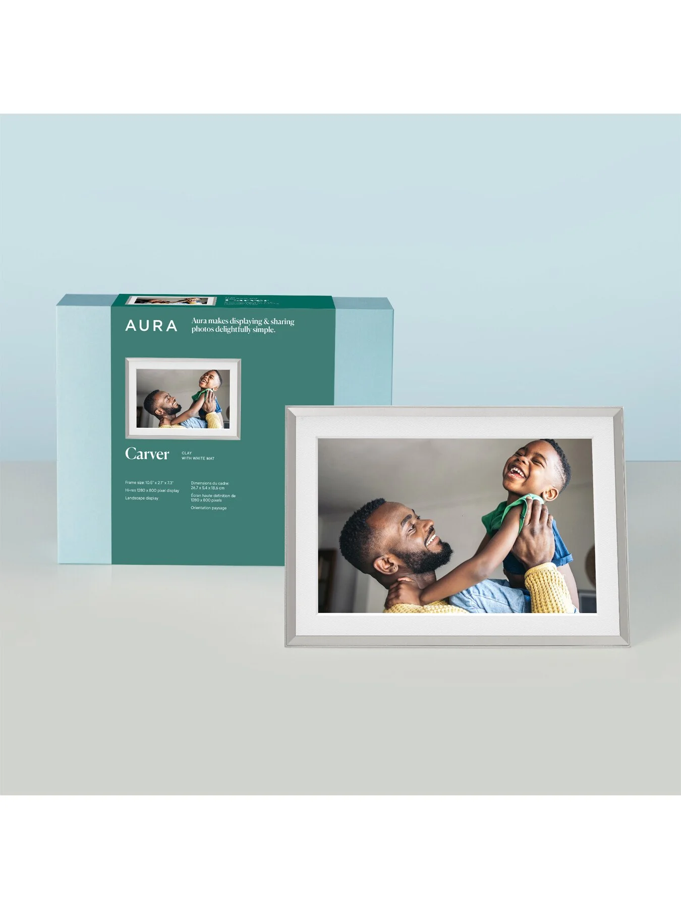Carver WiFi-connected Matted Picture Frame