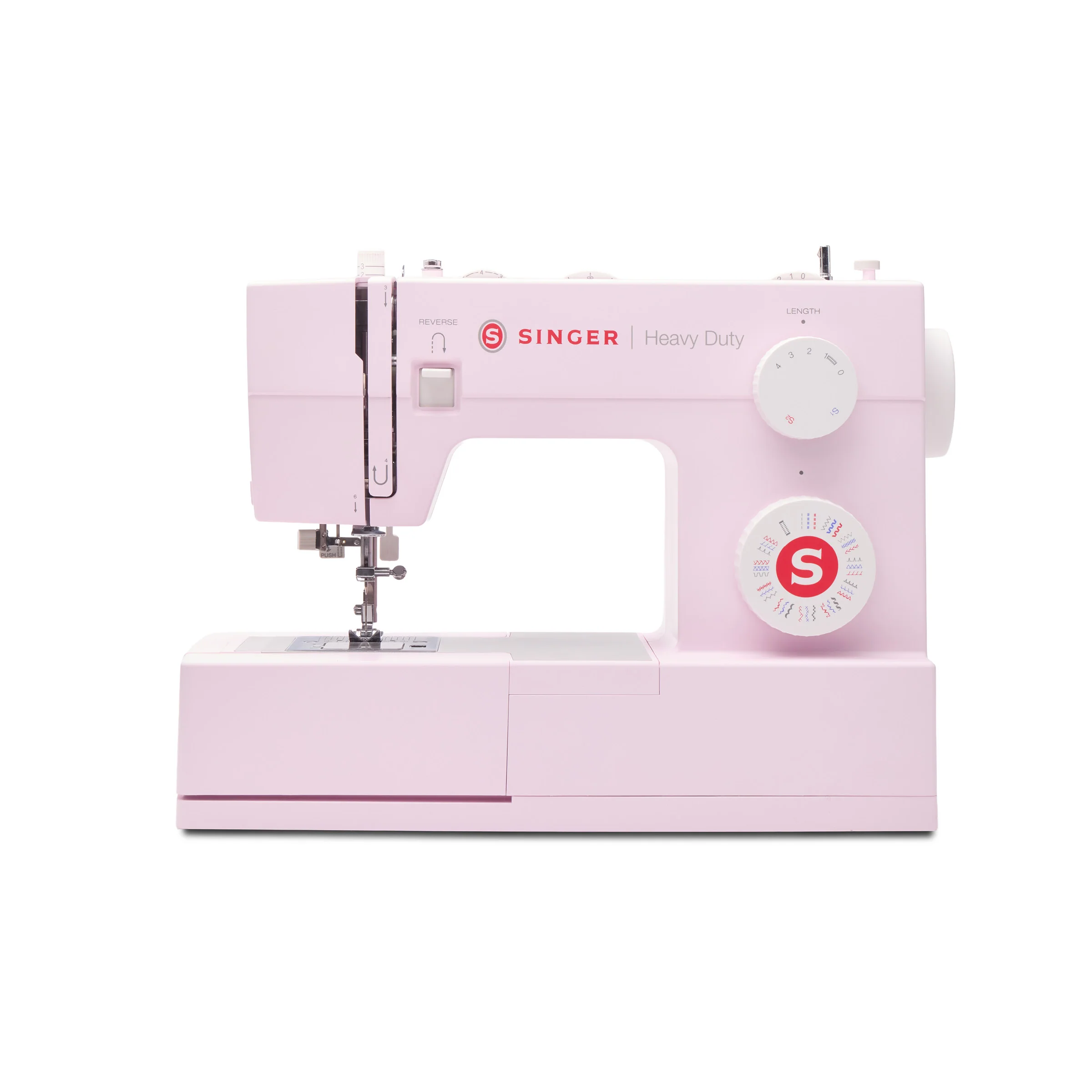 SINGER® Heavy Duty 4452 Rosewater Pink Sewing Machine & Hard Case Bundle