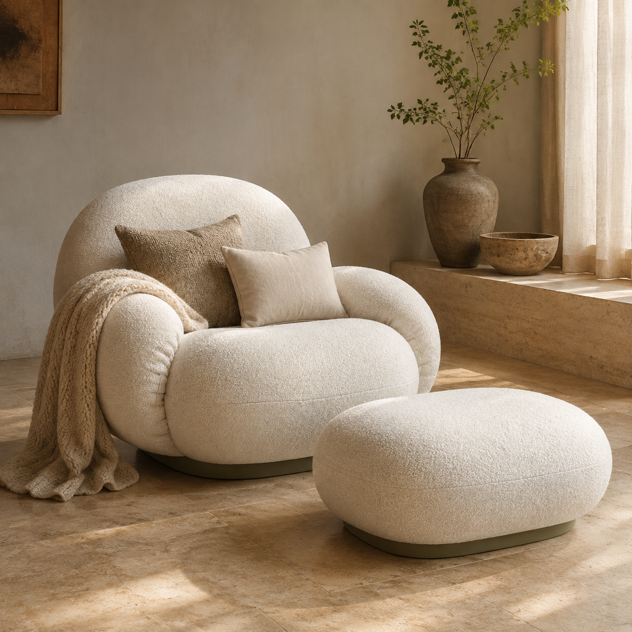 AuraCloud™ | Sillón lounge giratorio con reposabrazos