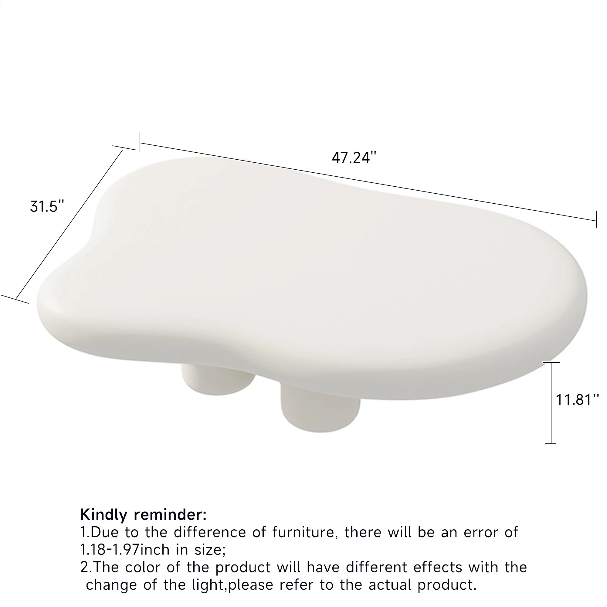 NÓVORA CASA Beige Moderno creativo nube Mesa de centro