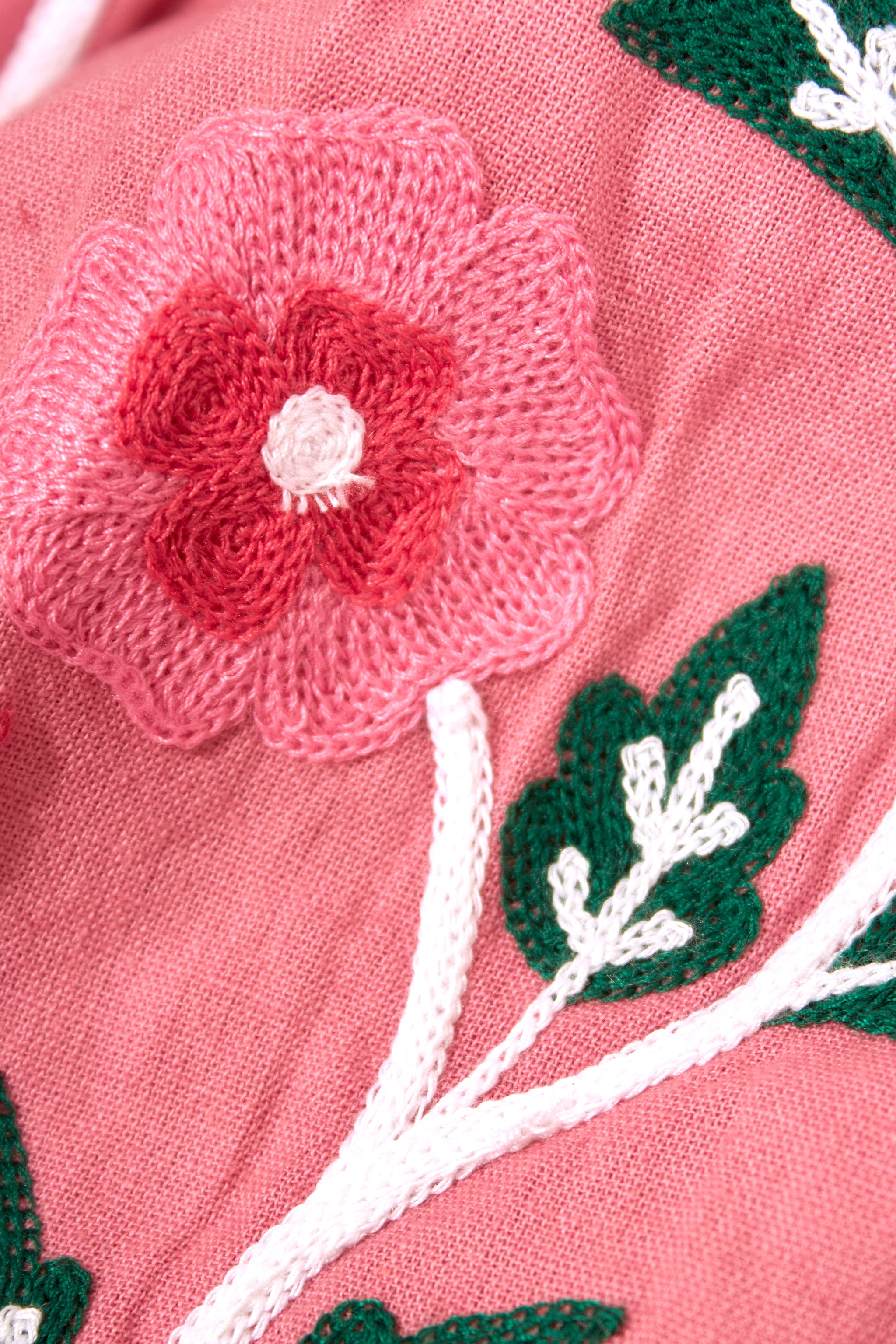 Trellis Floral Embroidery Johanna Caftan