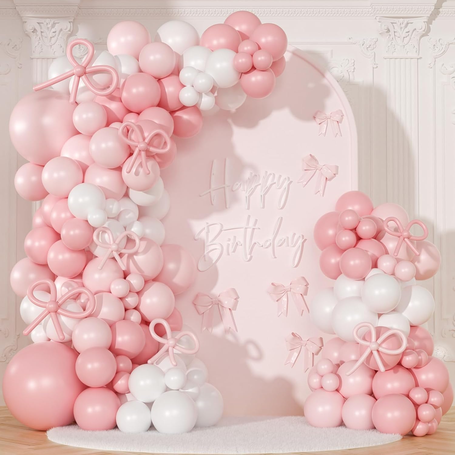 Pink Macaron Balloon Garland Kit for Baby Shower & Birthday