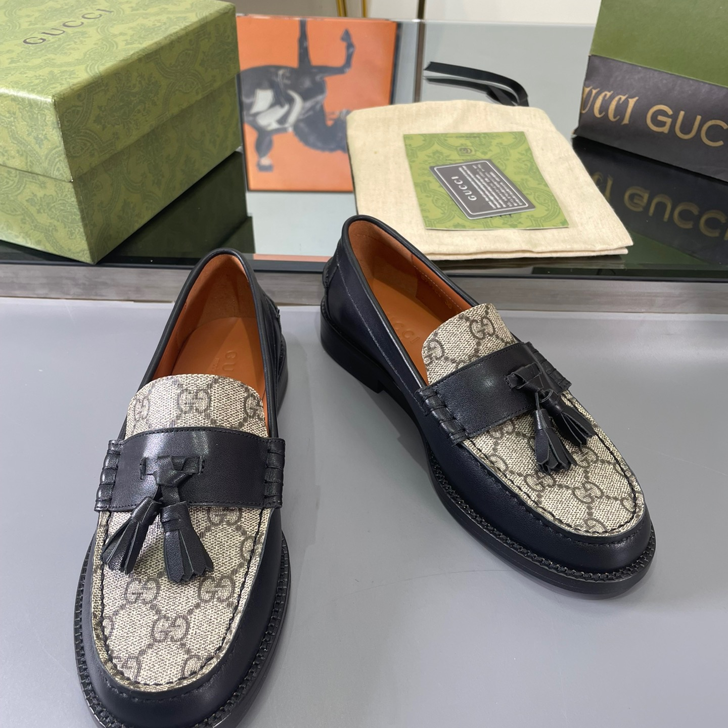 Gucci GG Loafers with Tassel Size 39-45 5-Color