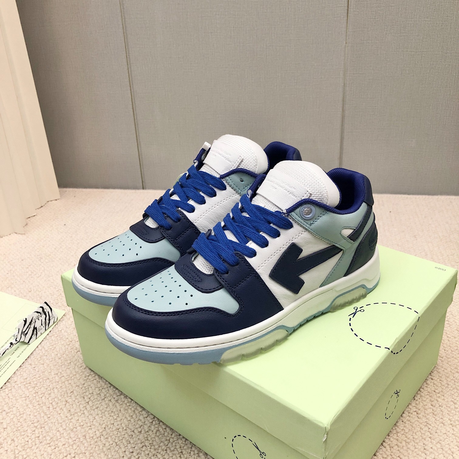 OFF White Out of Office Calf Leather Sneaker Size 35-45   6-Color