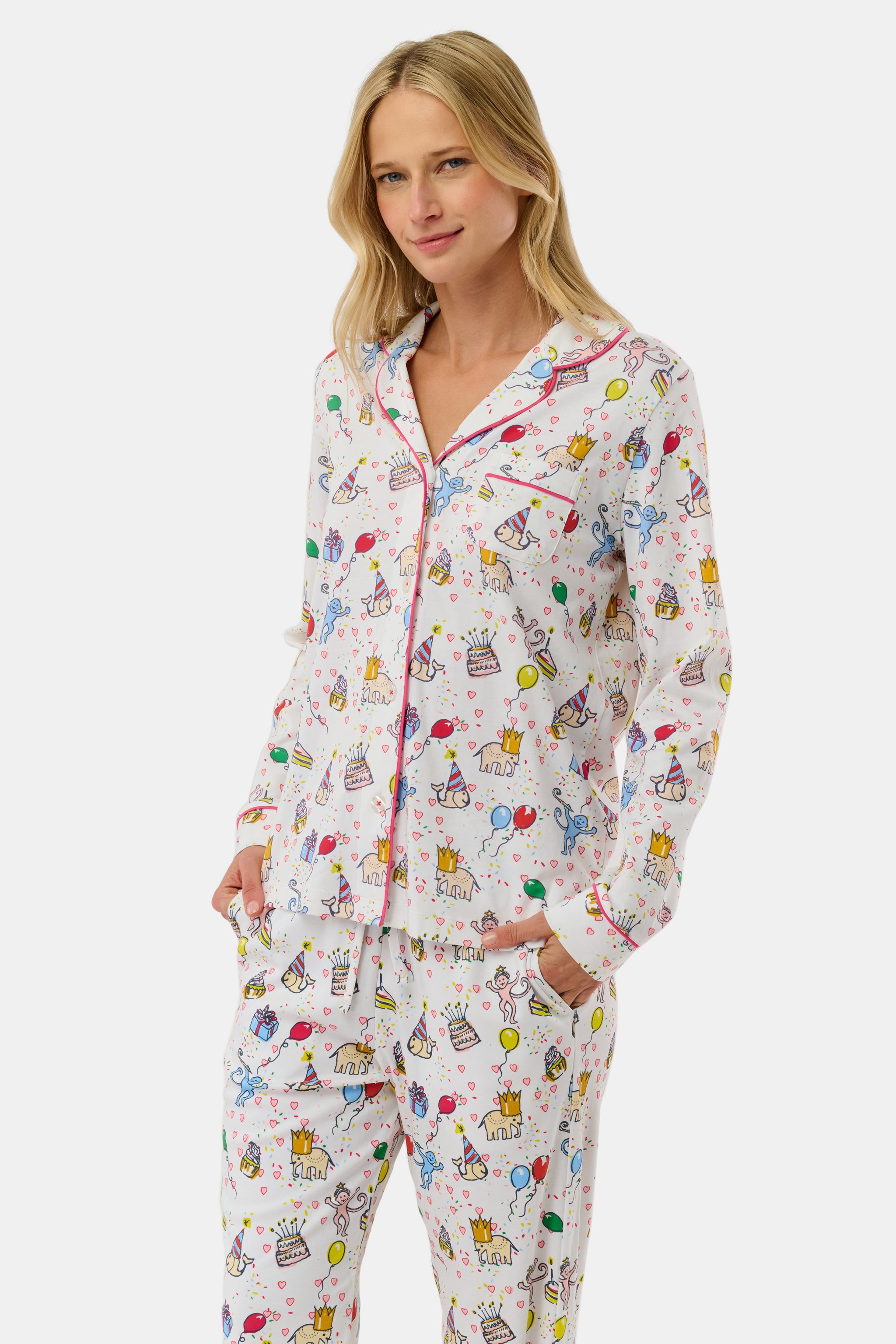 Birthday Bonanza Long Sleeve Polo Pajamas
