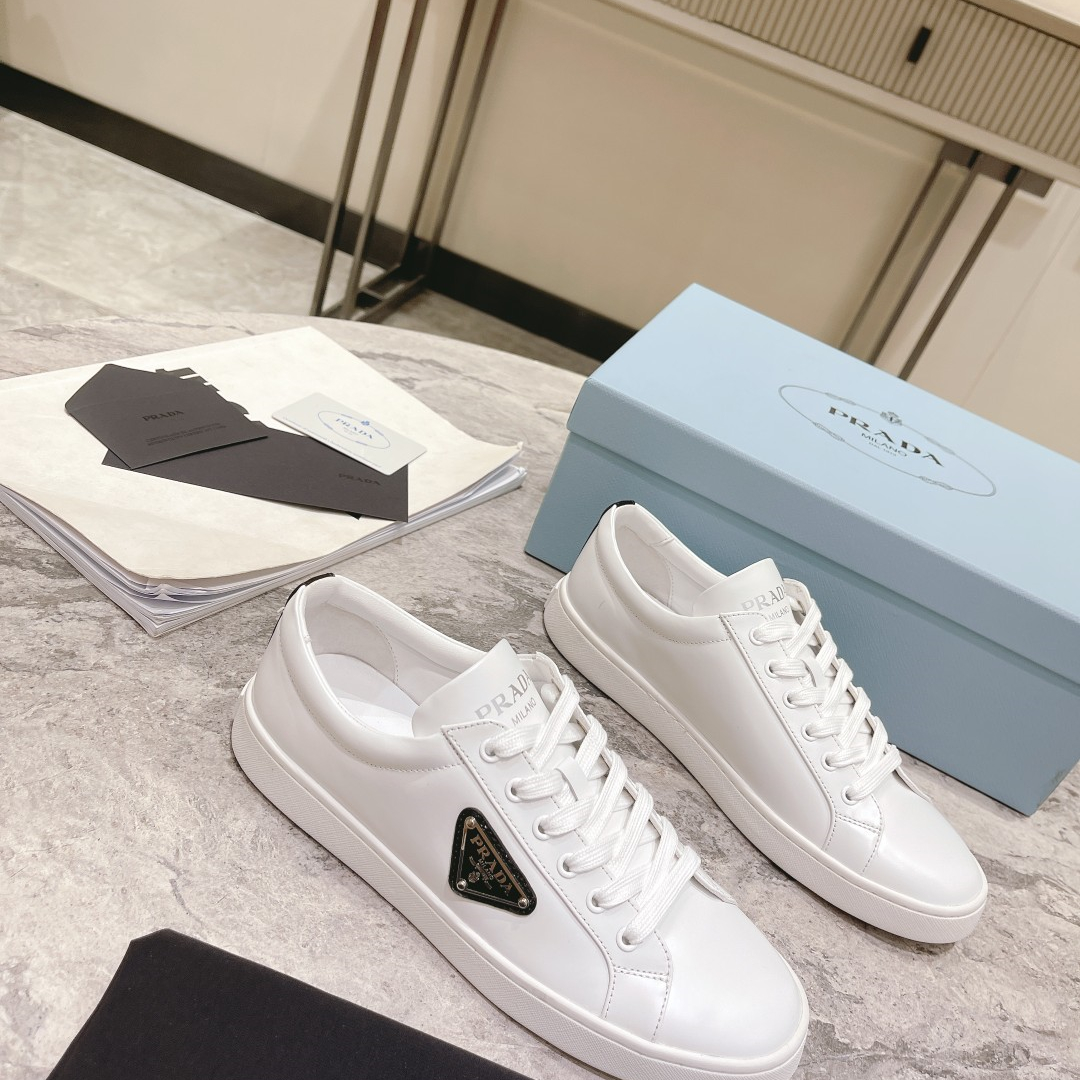 Prada Brushed Leather Sneaker Size 36-45   4-Color