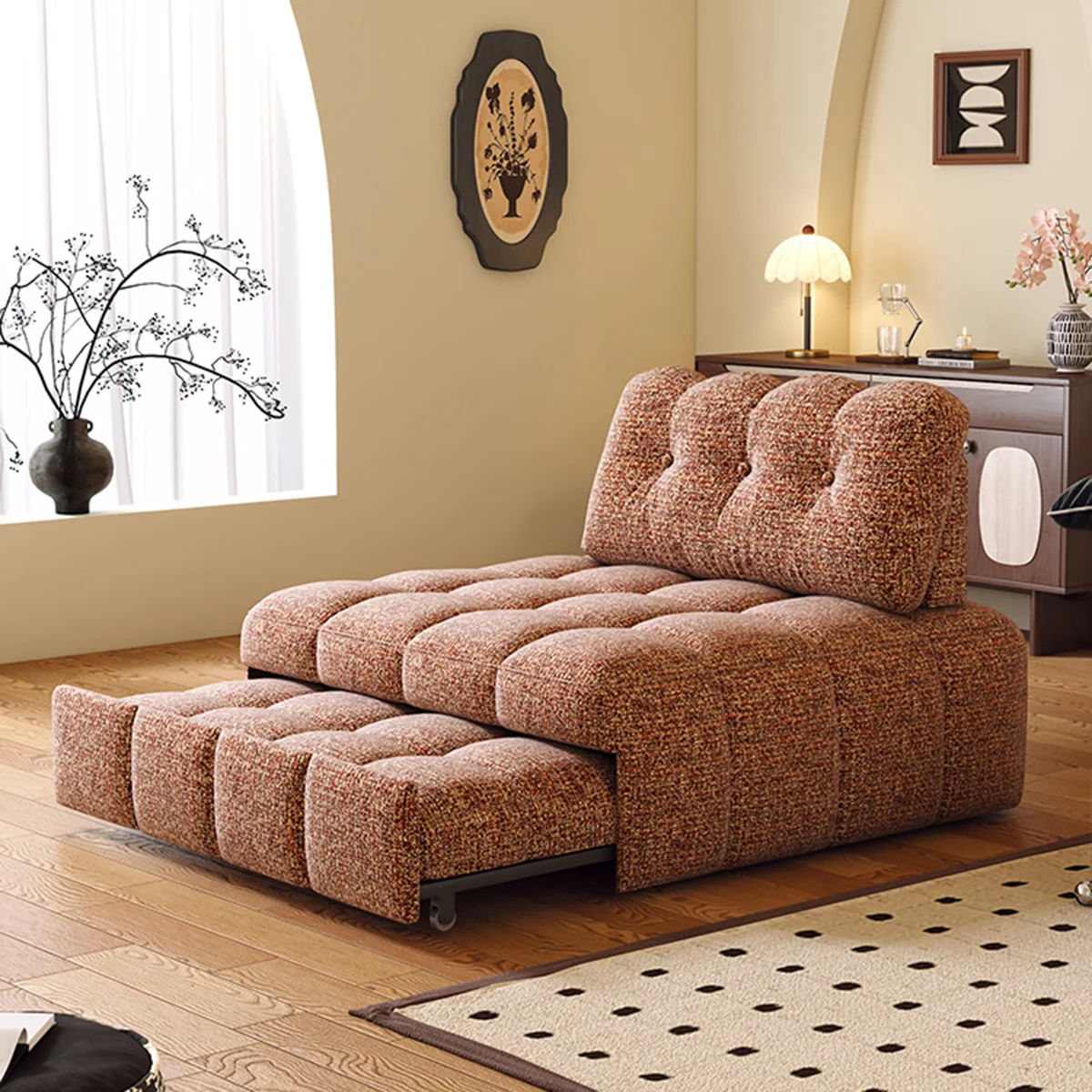 NÓVORA CASA Chenilla extraíble extraíble individual Sofá cama– espacio ahorrador descanso & visitas cama