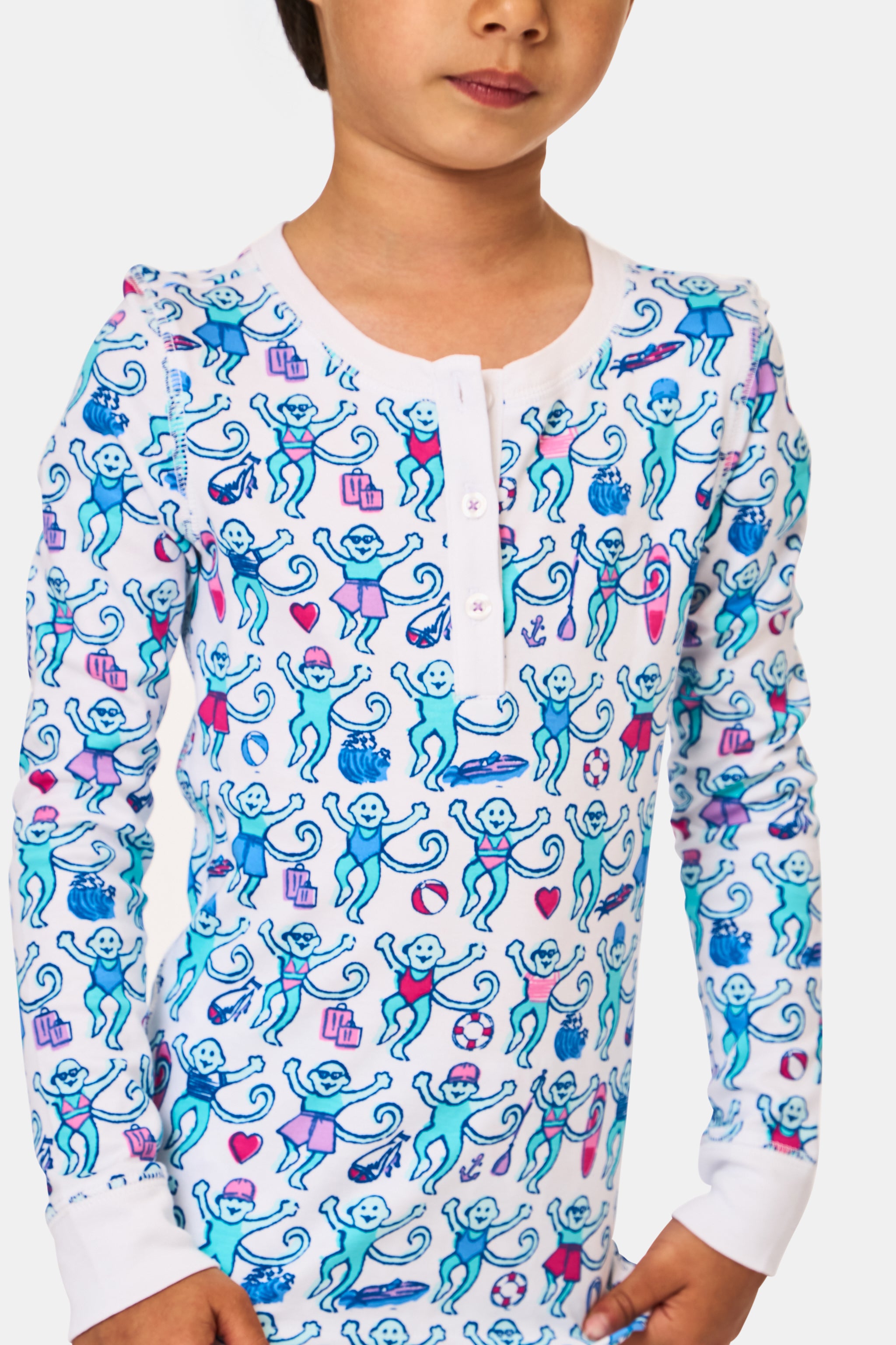 Kids Newport Beach Monkey Pajamas