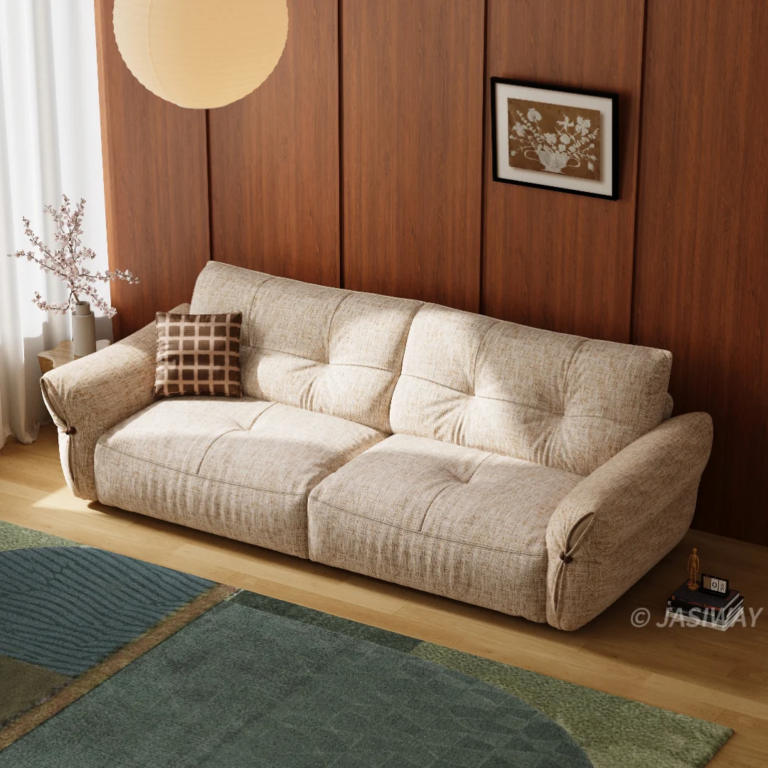 NÓVORA CASA nube sofá profundo asiento sofá| extragrande Chenilla tela 3-plazas con acolchado cojines, Moderno Sala sofá