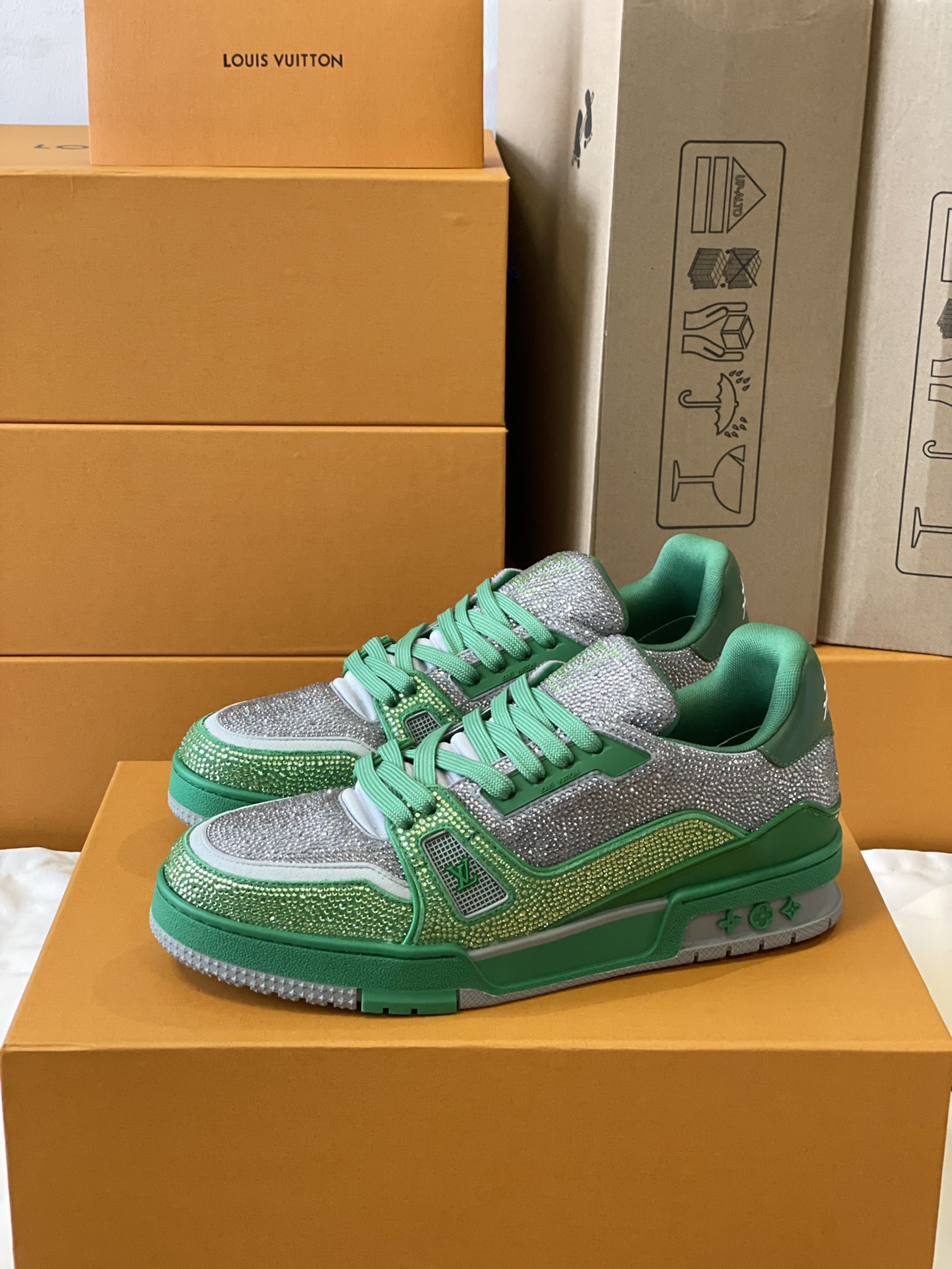 Louis Vuitton LV Trainer Diamond Sneaker Size 36-46