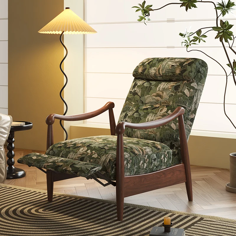 NÓVORA CASA Vintage Ajustable Sillón decorativo con Madera maciza estructura