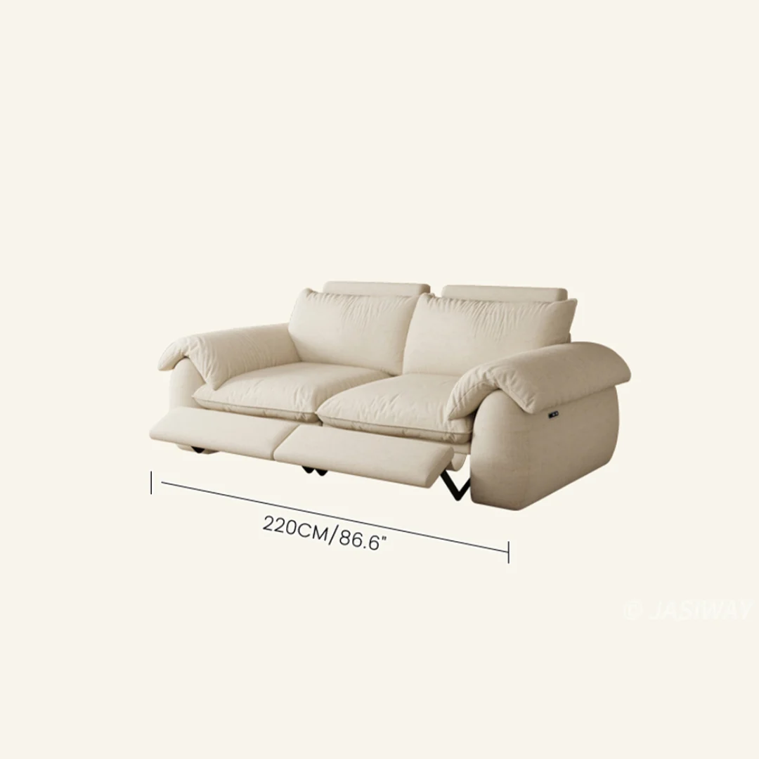 JASIWAY eléctrico Reclinable sofá con Ajustable reposapiés & acolchado Chenilla tela| 3-asiento eléctrico reclinable sofá para Sala confort
