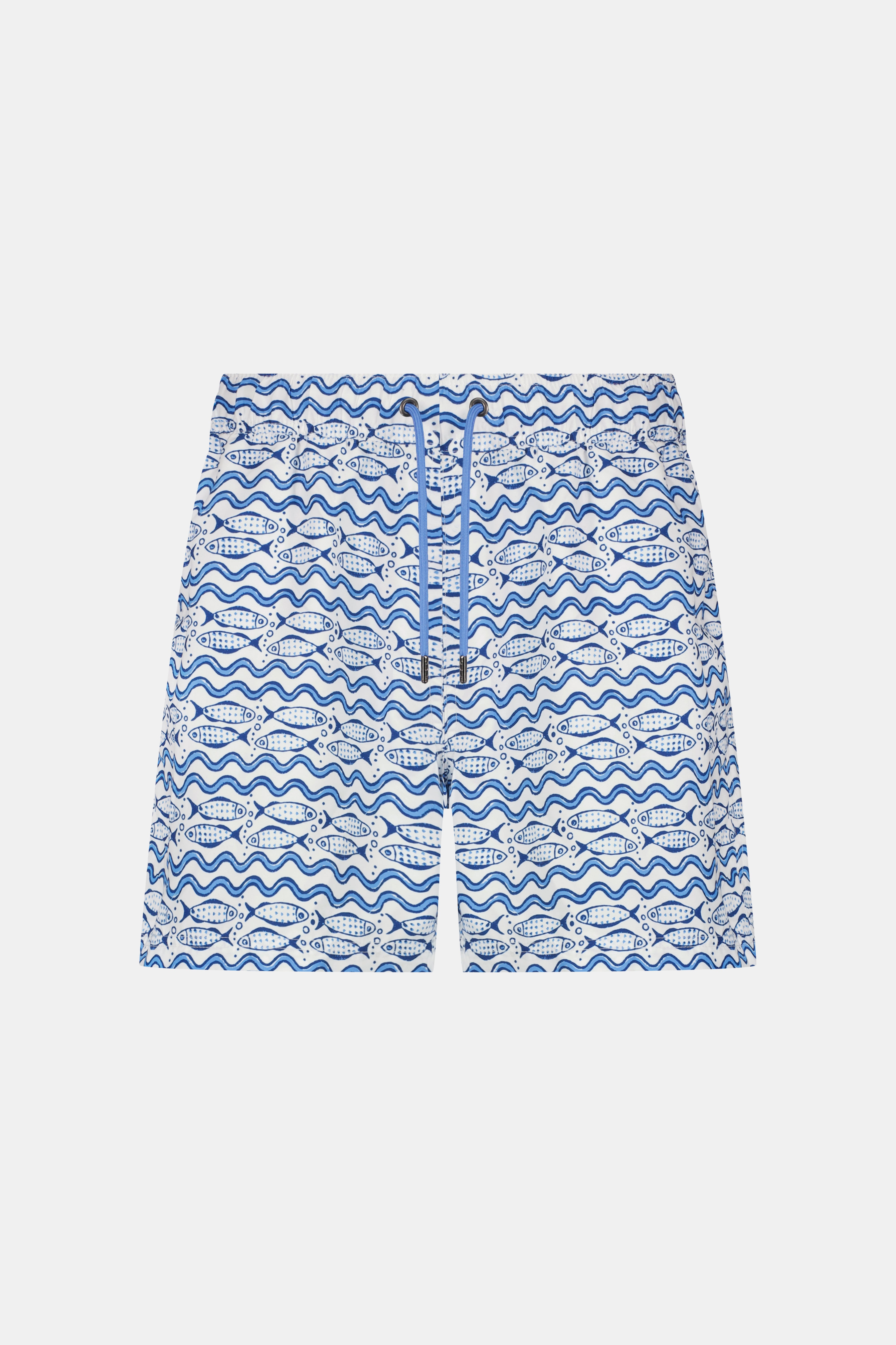 Mens Fish Stripe Swim Trunks