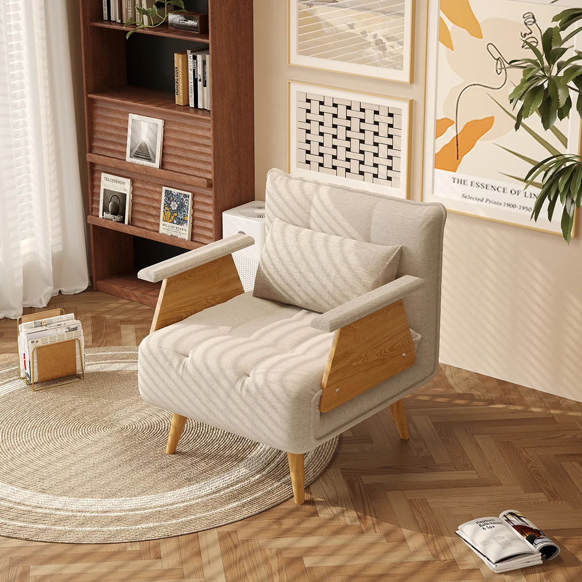 NÓVORA CASA 3-en-1 plegable sofá sillón cama con reposabrazos– 3 tamaños disponible