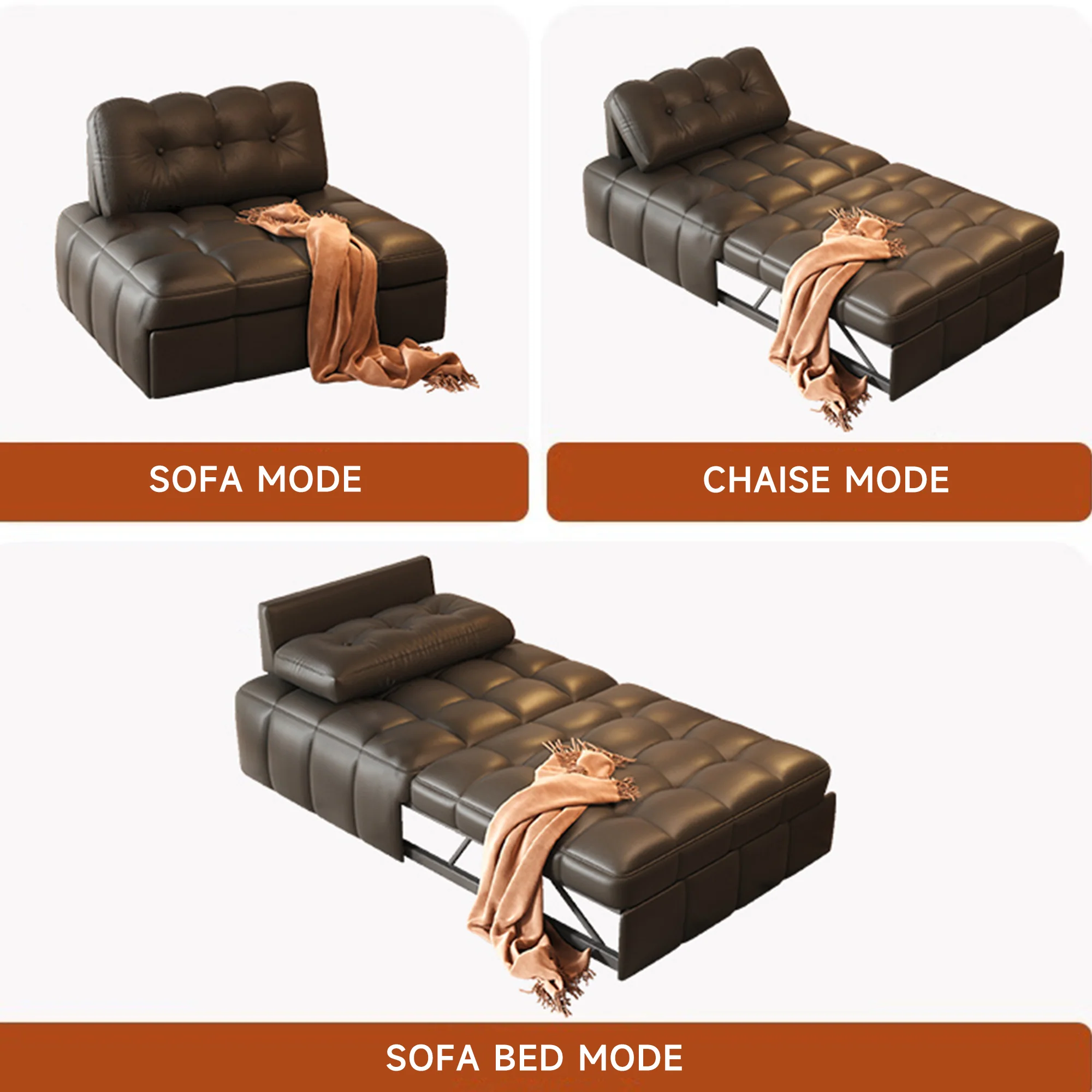 NÓVORA CASA Sofá cama transformable fácilmente interruptor entre sofá y cama