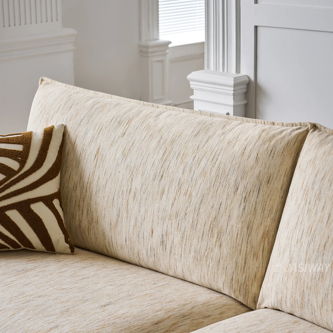 NÓVORA CASA profundo asiento Chenilla sofá con almohada superior brazos| 3-plazas Tapizado sofá con texturizado tela & bajo perfil estructura para Sala