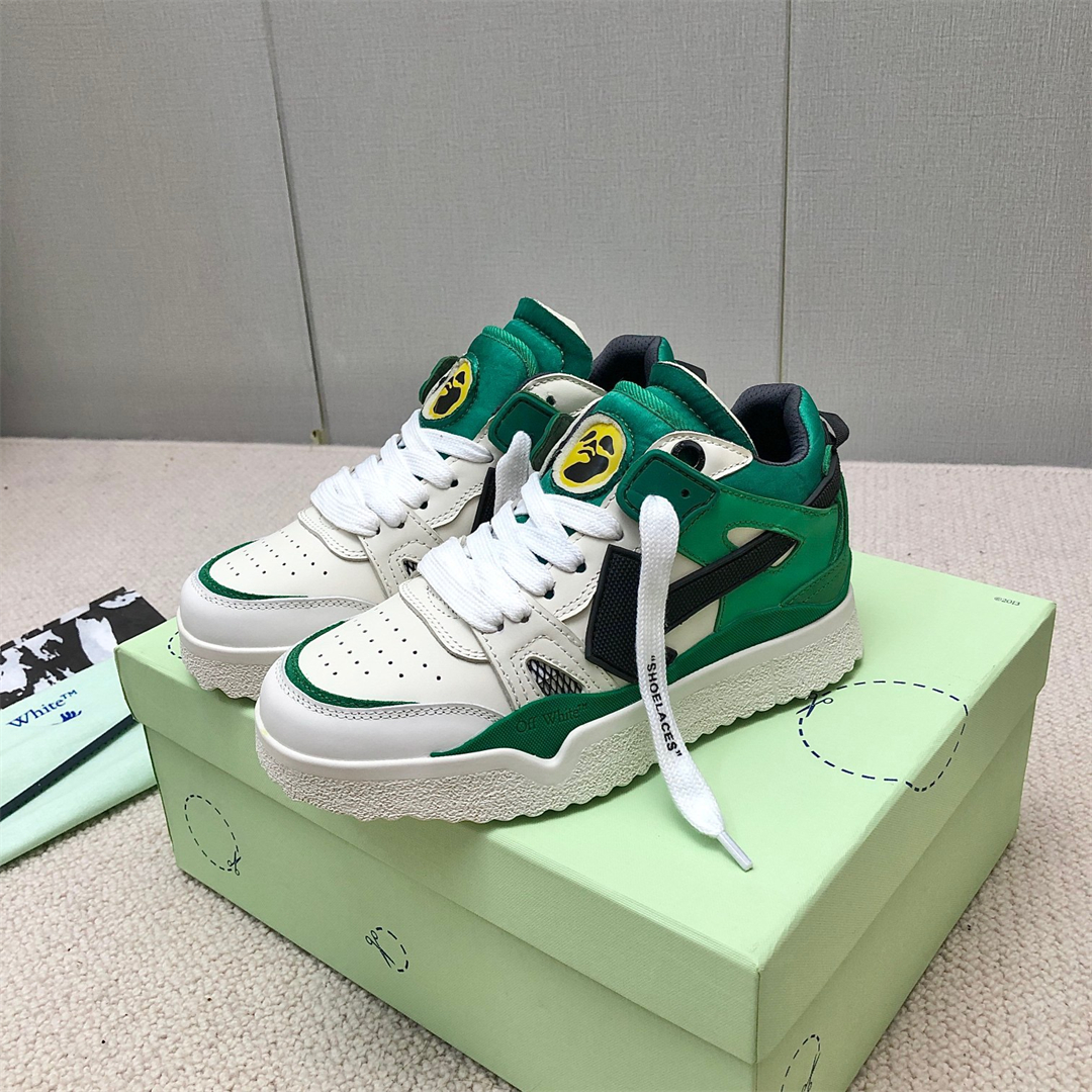 OFF White Midtop Sponge Sneaker Size 36-45   6-Color