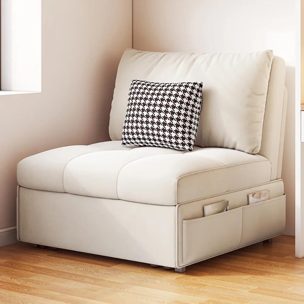 NÓVORA CASA individual asiento extraíble Sofá cama con lateral bolsillos