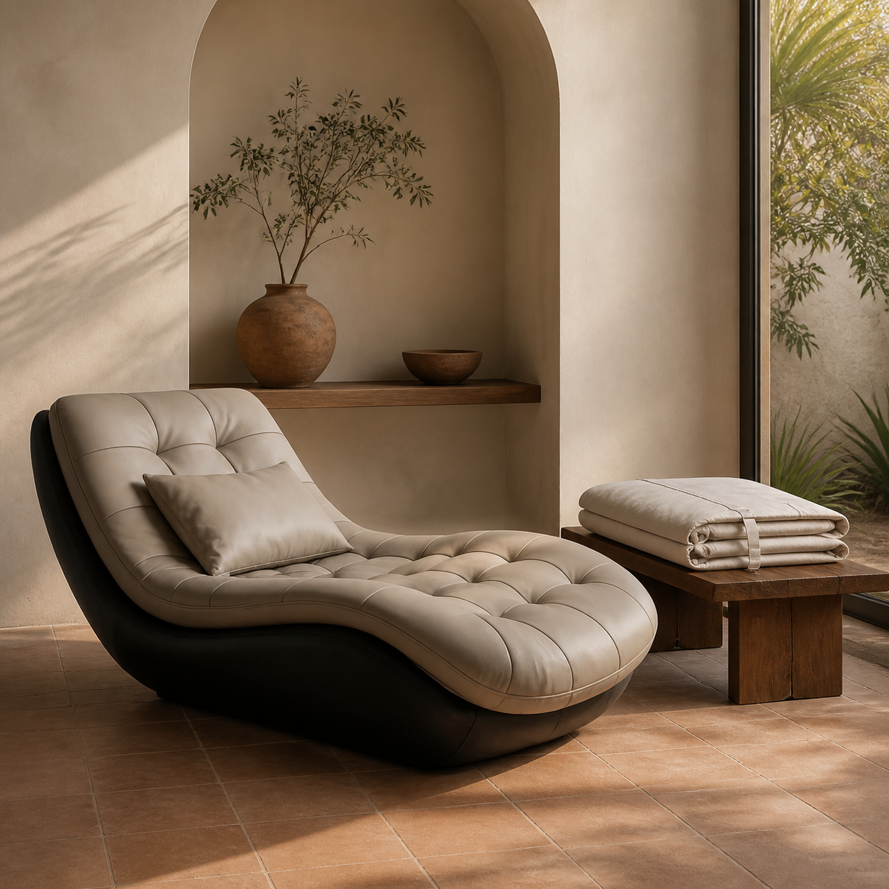 Nido Hogar en Gris beige: 1 sillón, 1 cojín y 1 funda