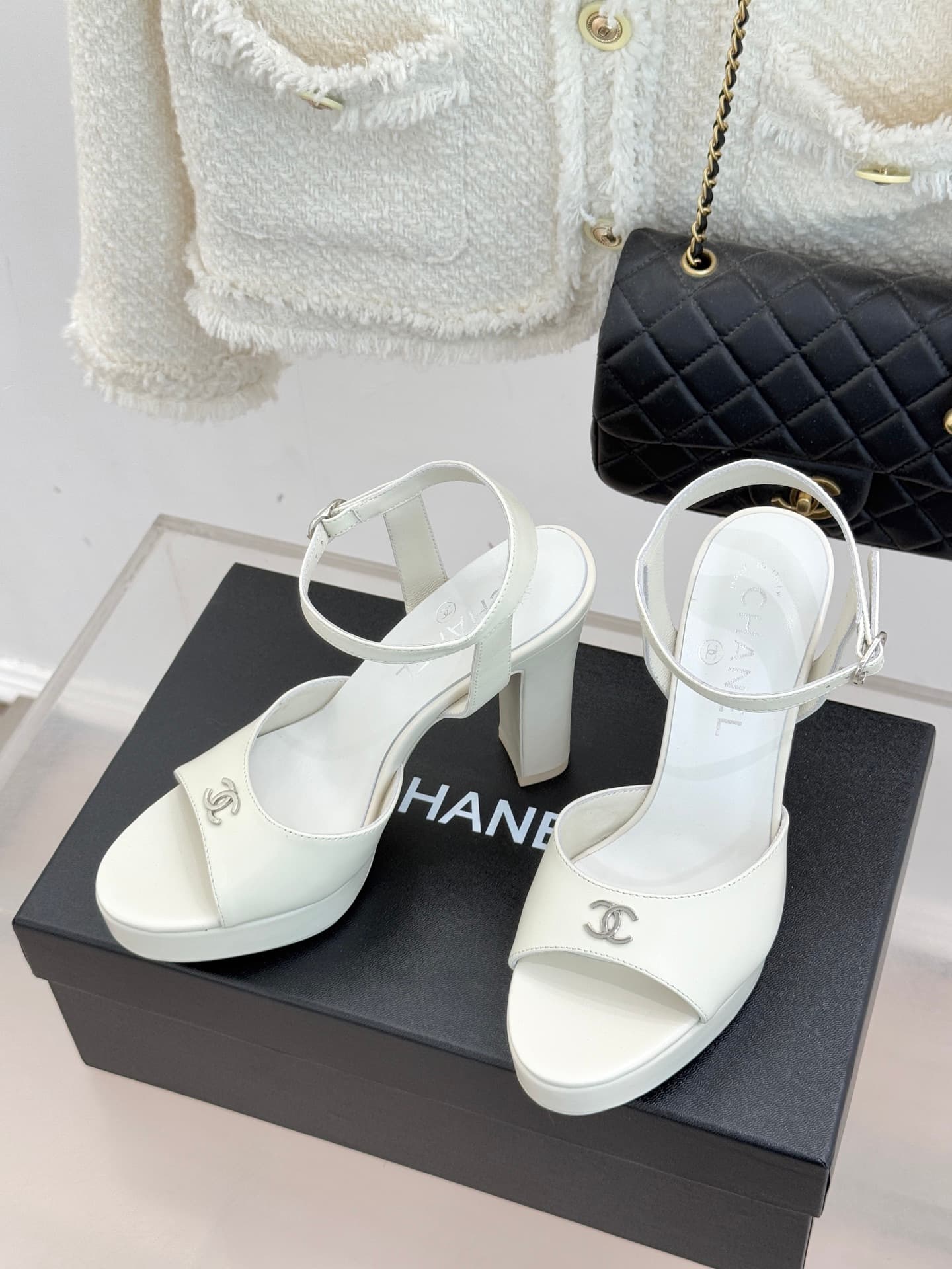 Chanel platform sandals women