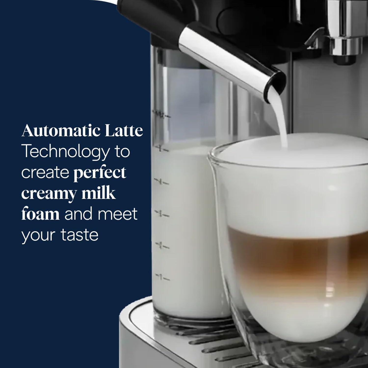 De'Longhi Magnifica Evo Next - Perfetto Automatic Coffee Machine with LatteCrema Automatic Milk Frothing, 13 One-Touch Drinks, Colour Touch Display