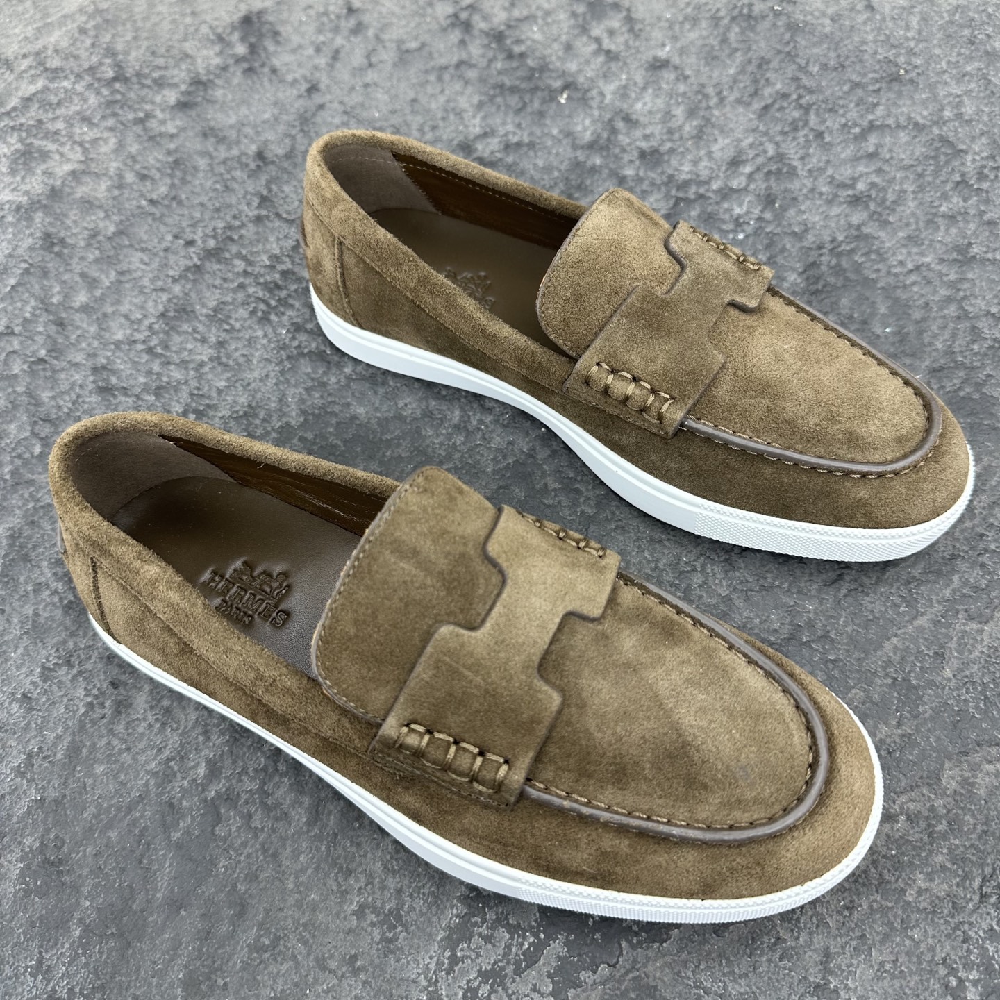 Hermes Job Unisex Loafers Size 35-46