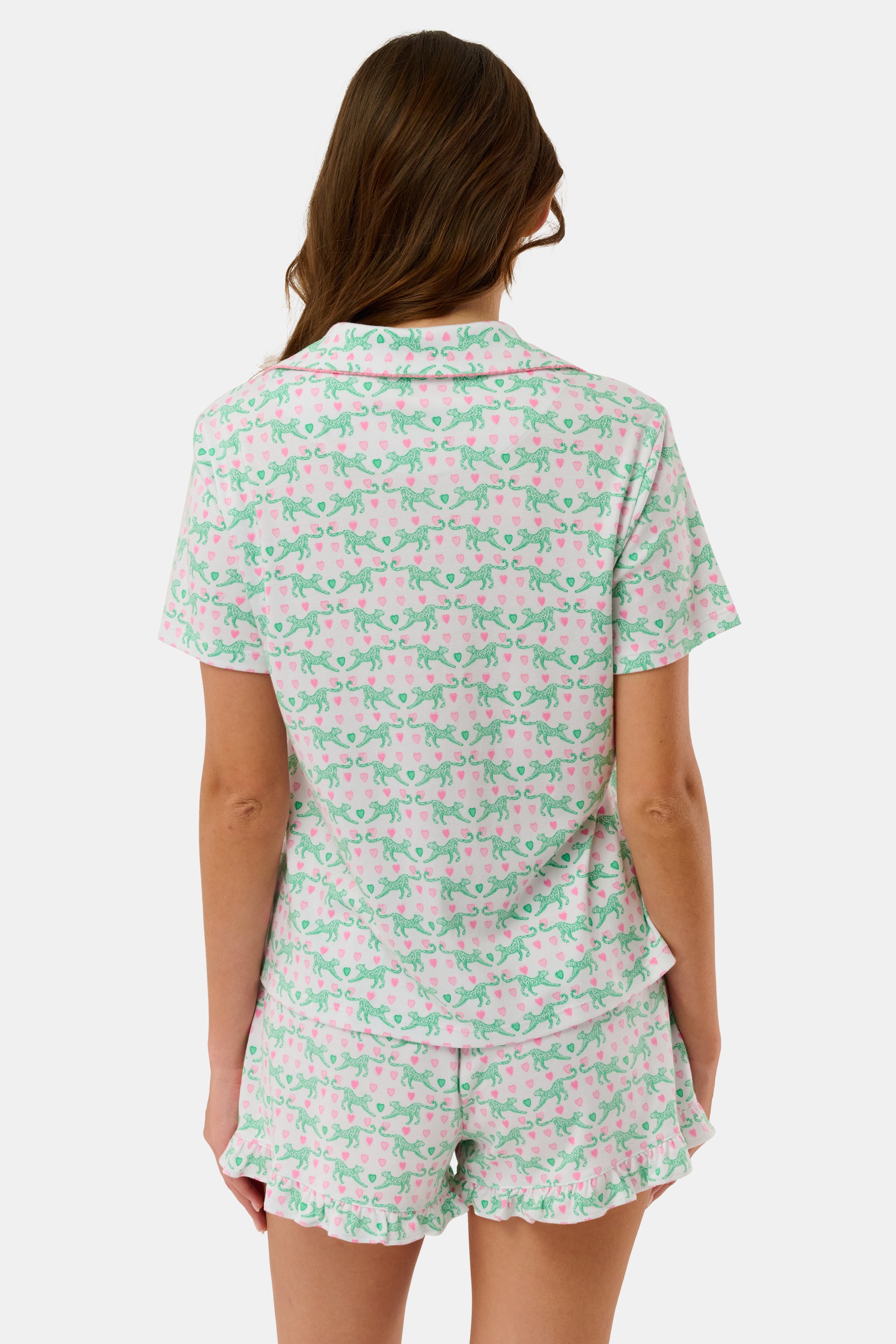 Cheetah Hearts Wyatt Polo Pajamas