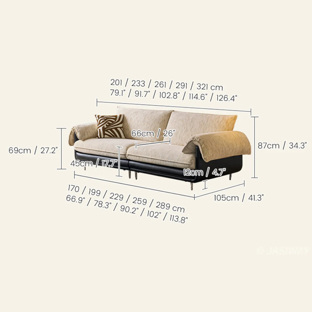 NÓVORA CASA profundo asiento Chenilla sofá con almohada superior brazos| 3-plazas Tapizado sofá con texturizado tela & bajo perfil estructura para Sala