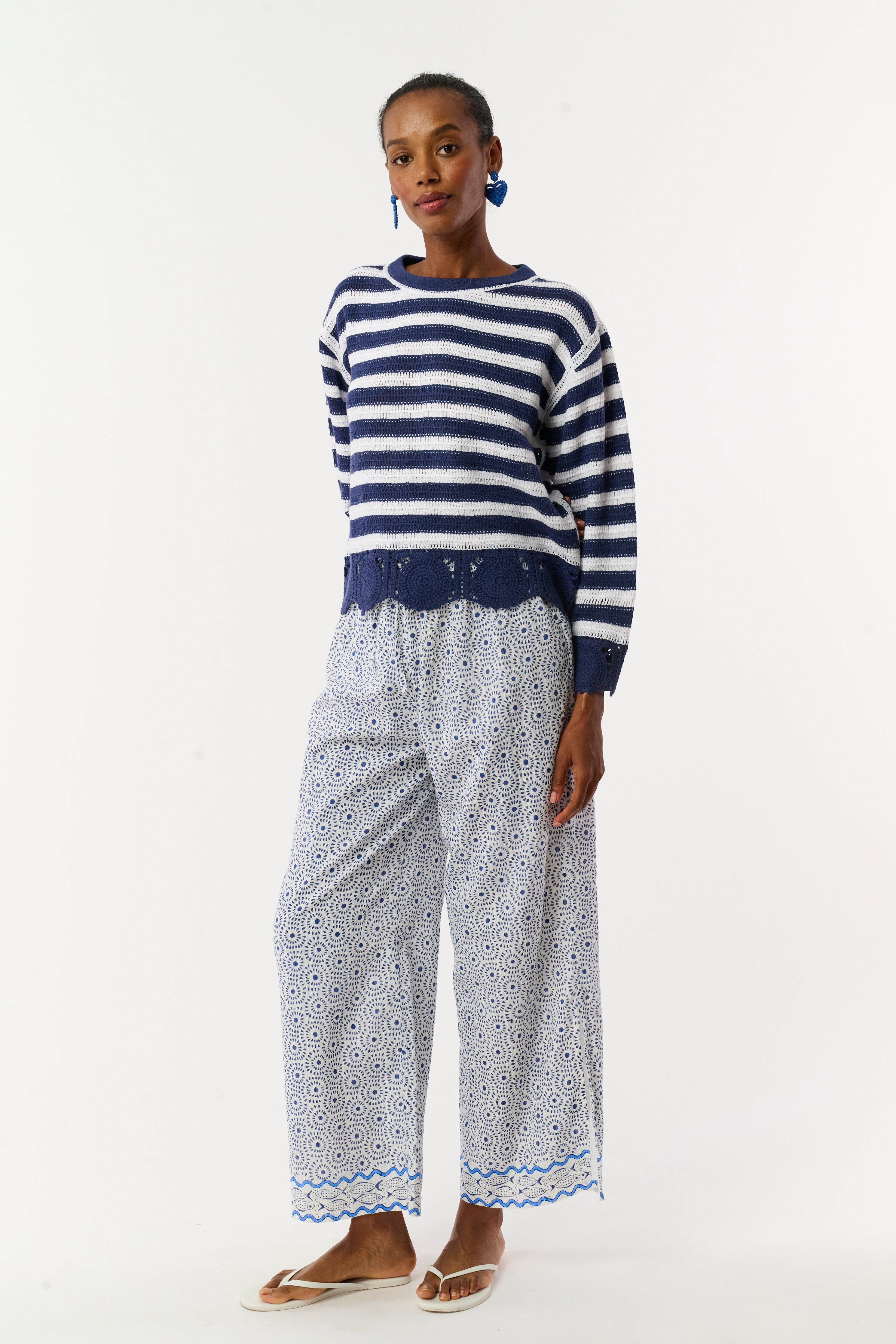 Naolin Fish Border Caspian Pant