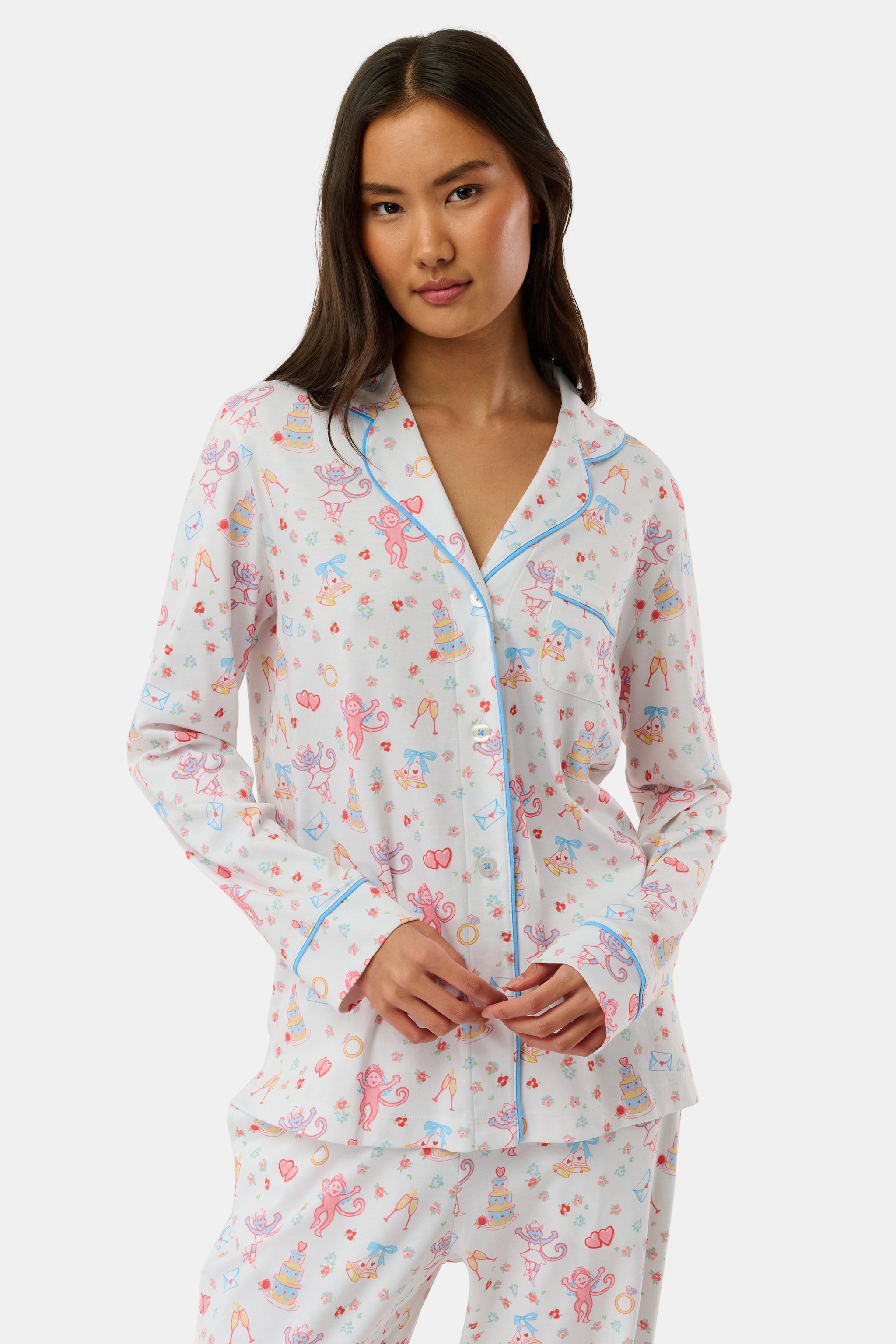 Monkey Said Yes Long Sleeve Polo Pajamas