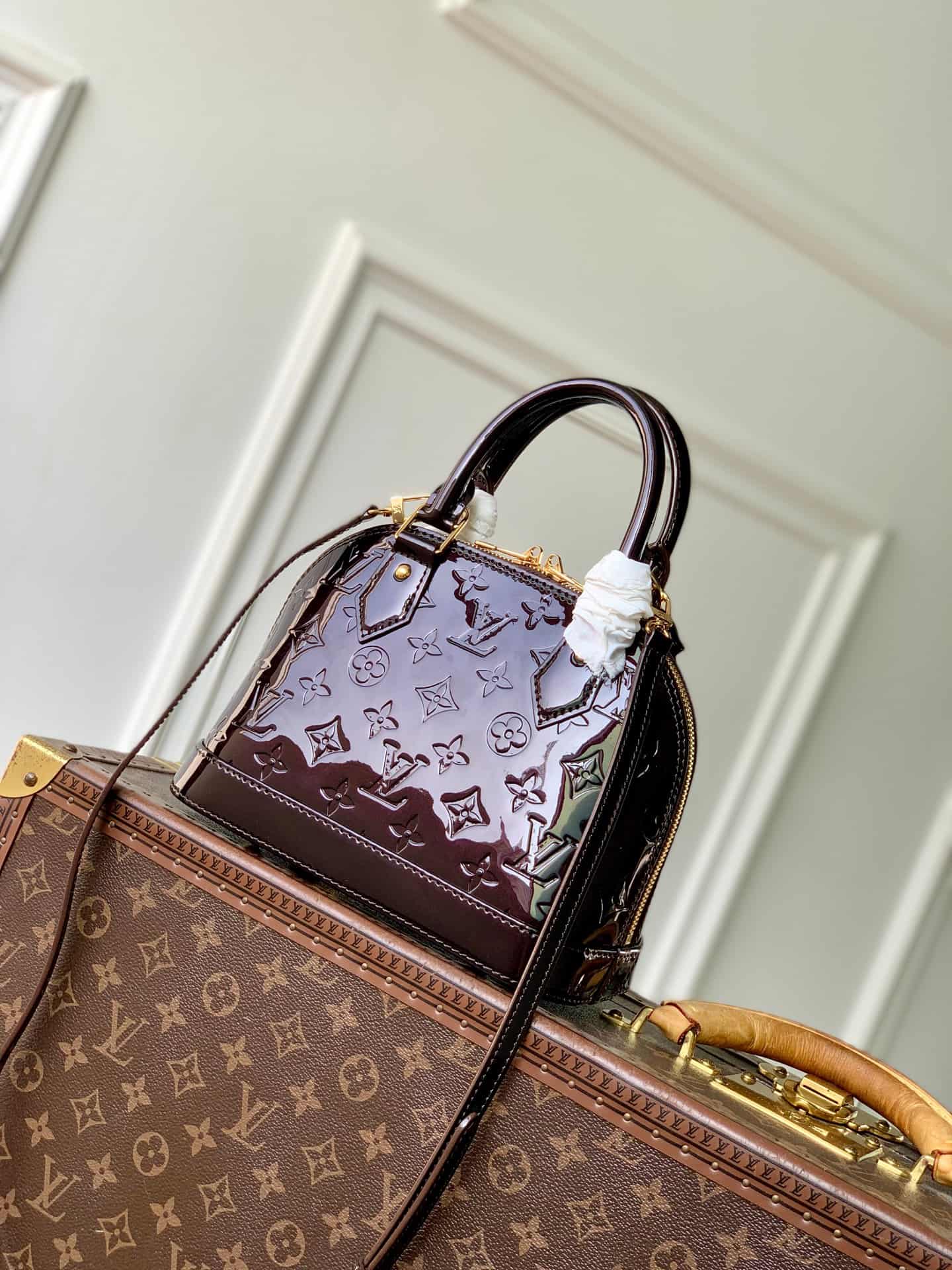 Louis Vuitton Alma BB Datewood Varnished cowhide leather M27172 High