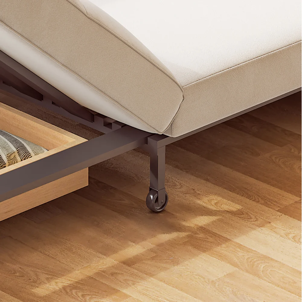 NÓVORA CASA individual asiento extraíble Sofá cama con lateral bolsillos