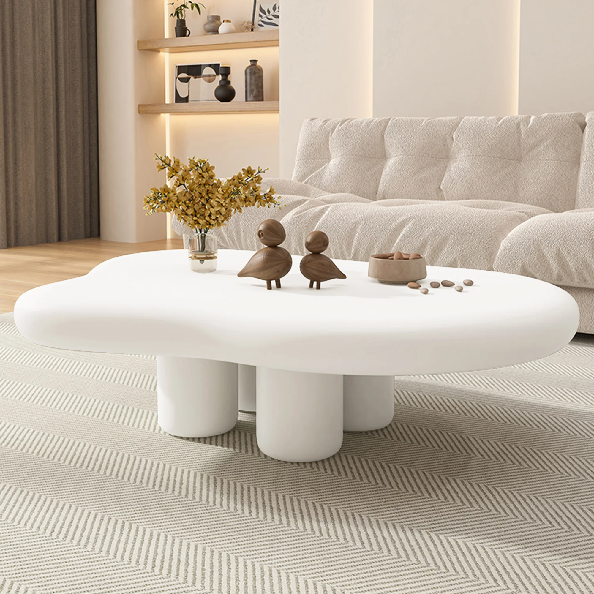 NÓVORA CASA Beige Moderno creativo nube Mesa de centro
